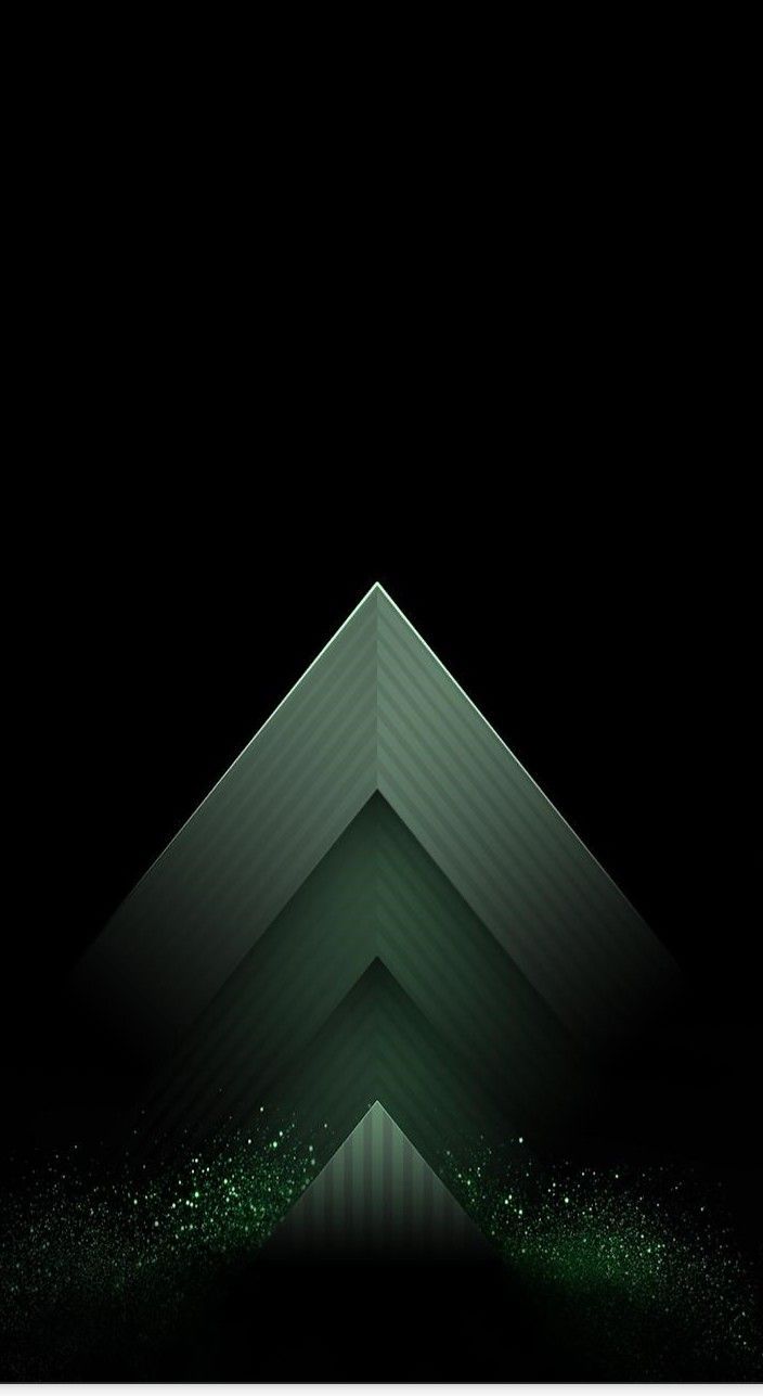 Geometric Black and Green iPhone Wallpaper