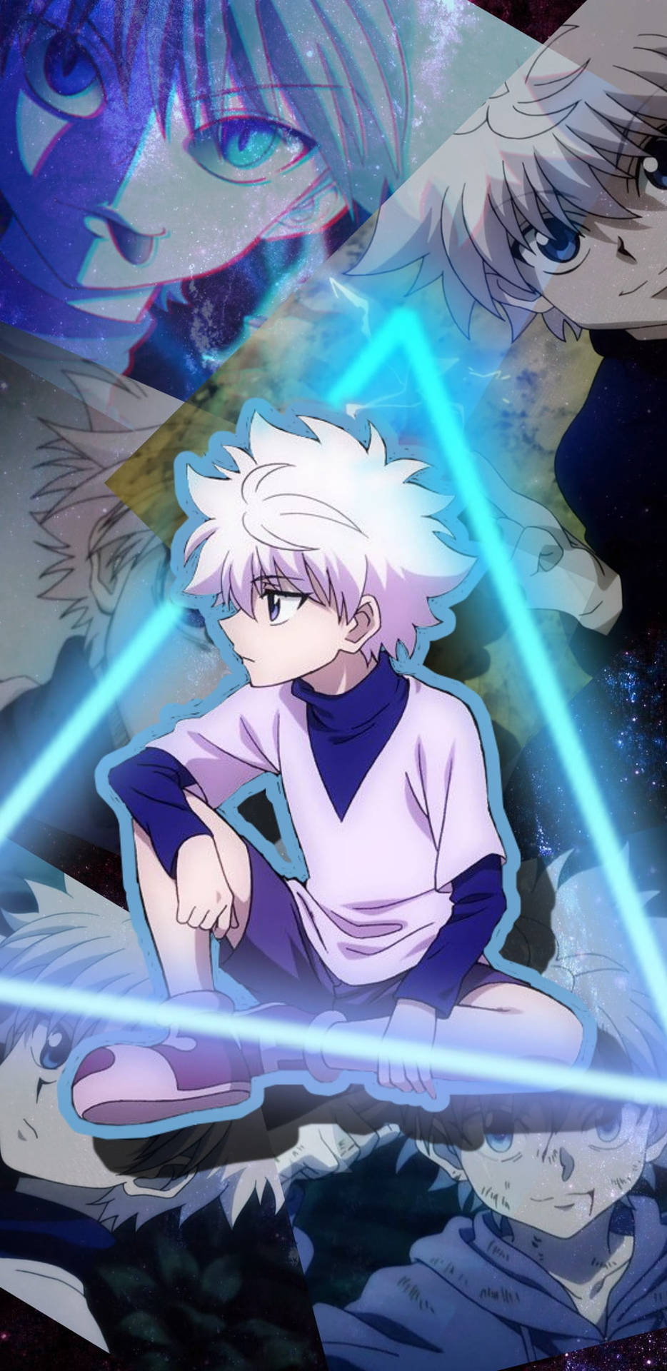 Download Killua Zoldyck Blue Triangle Wallpaper