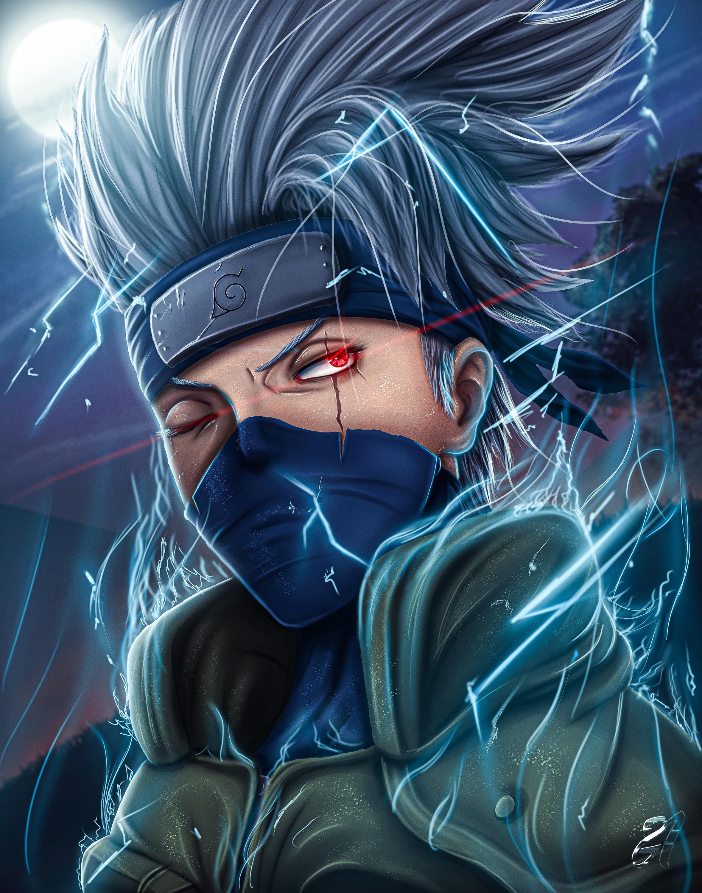 Kakashi Hatake Art Wallpaper iPhone Wallpaper Kakashi Nike Supreme Naruto Hatake