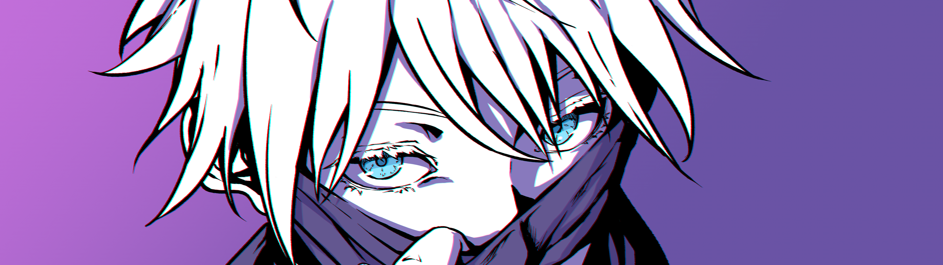 Satoru Gojo Wallpaper 4K, Purple aesthetic, Jujutsu Kaisen