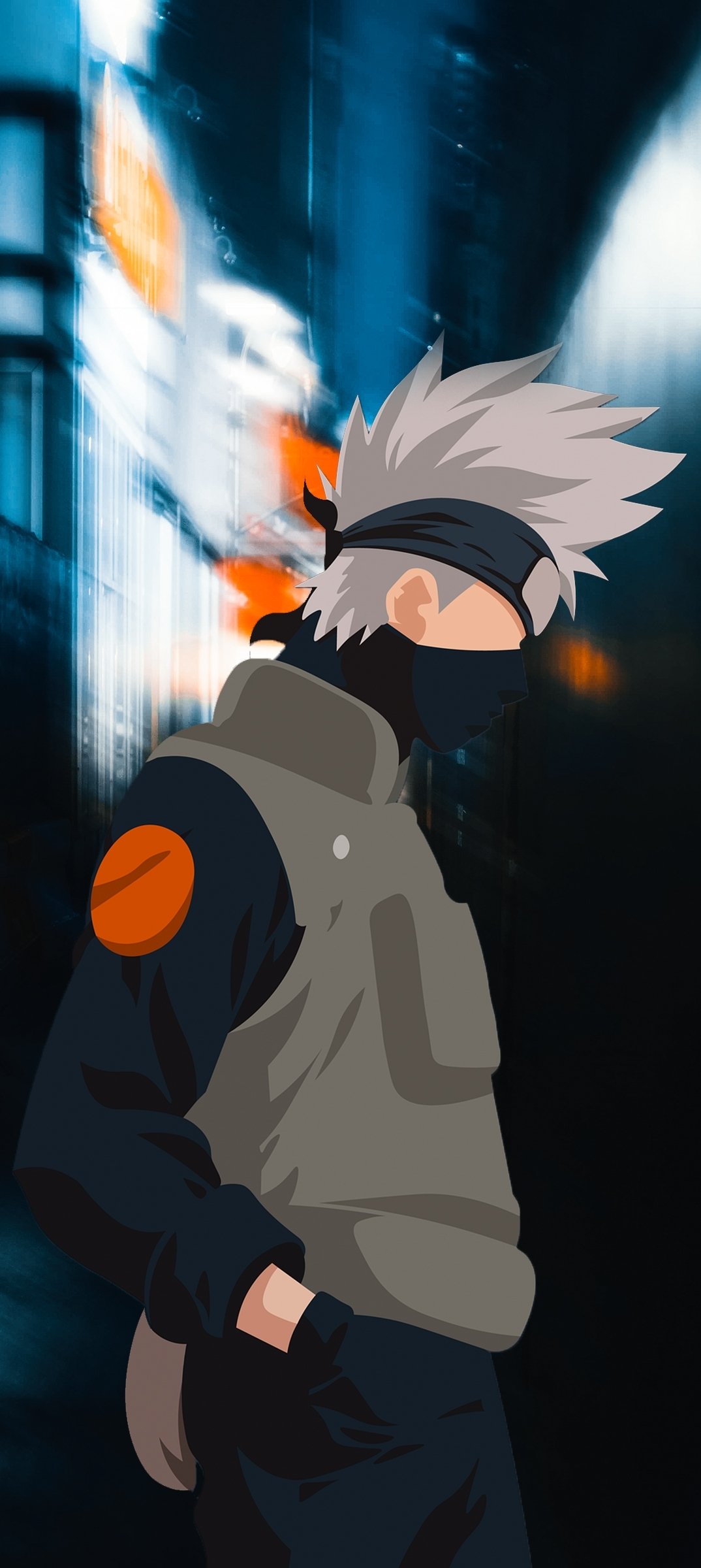 Kakashi Hatake Urban Night: Anime Phone Wallpaper Vibes