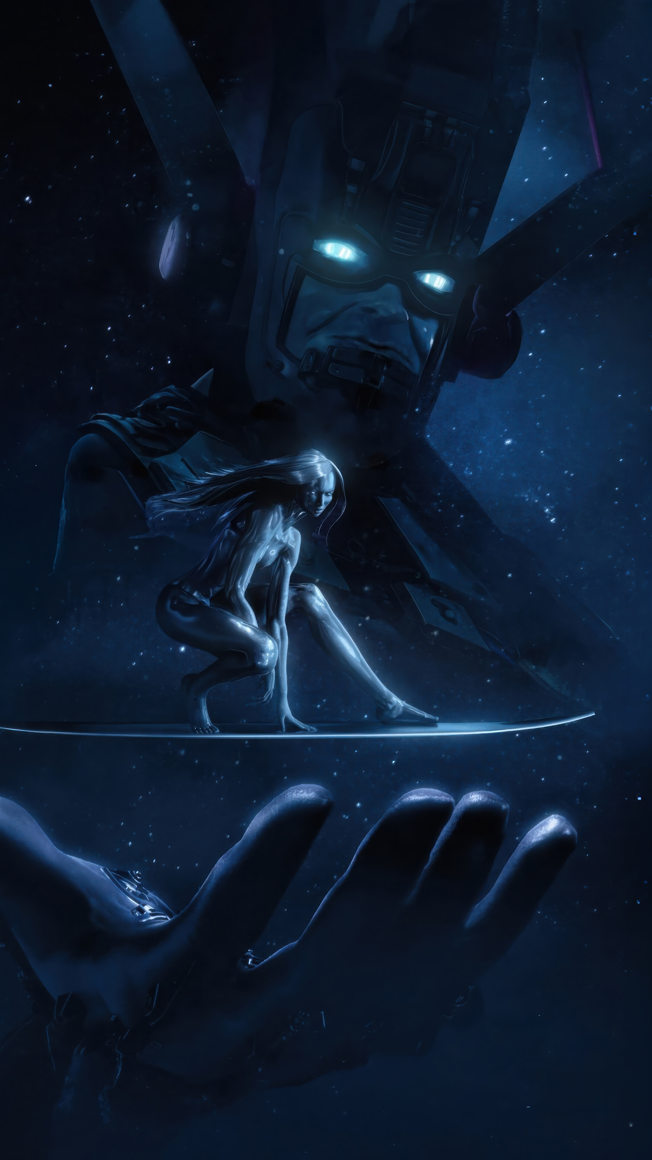 Galactus Silver Surfer Fantastic 4: First Step 4K Wallpaper iPhone HD Phone e