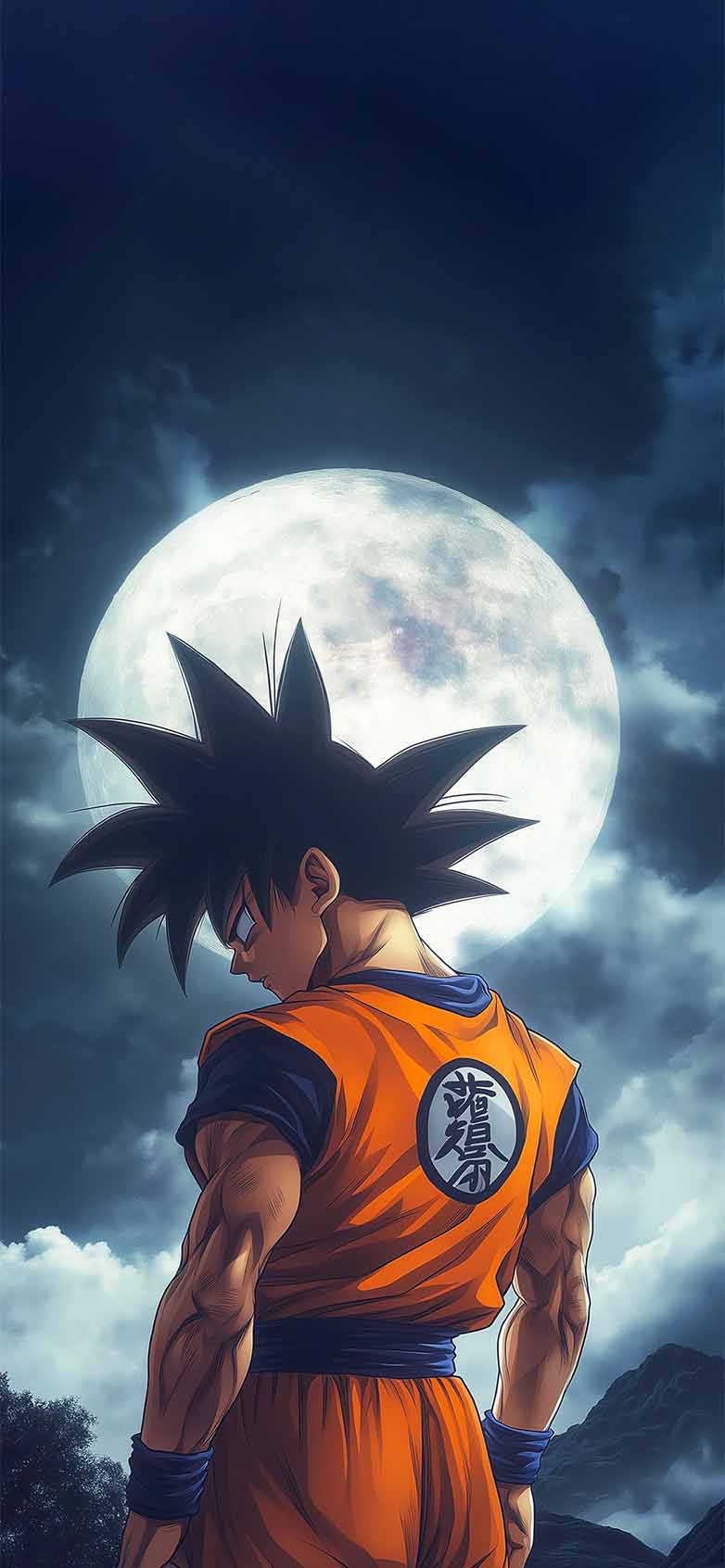 Goku Dragon Ball Full Moon Anime Wallpaper Wallpaper HD