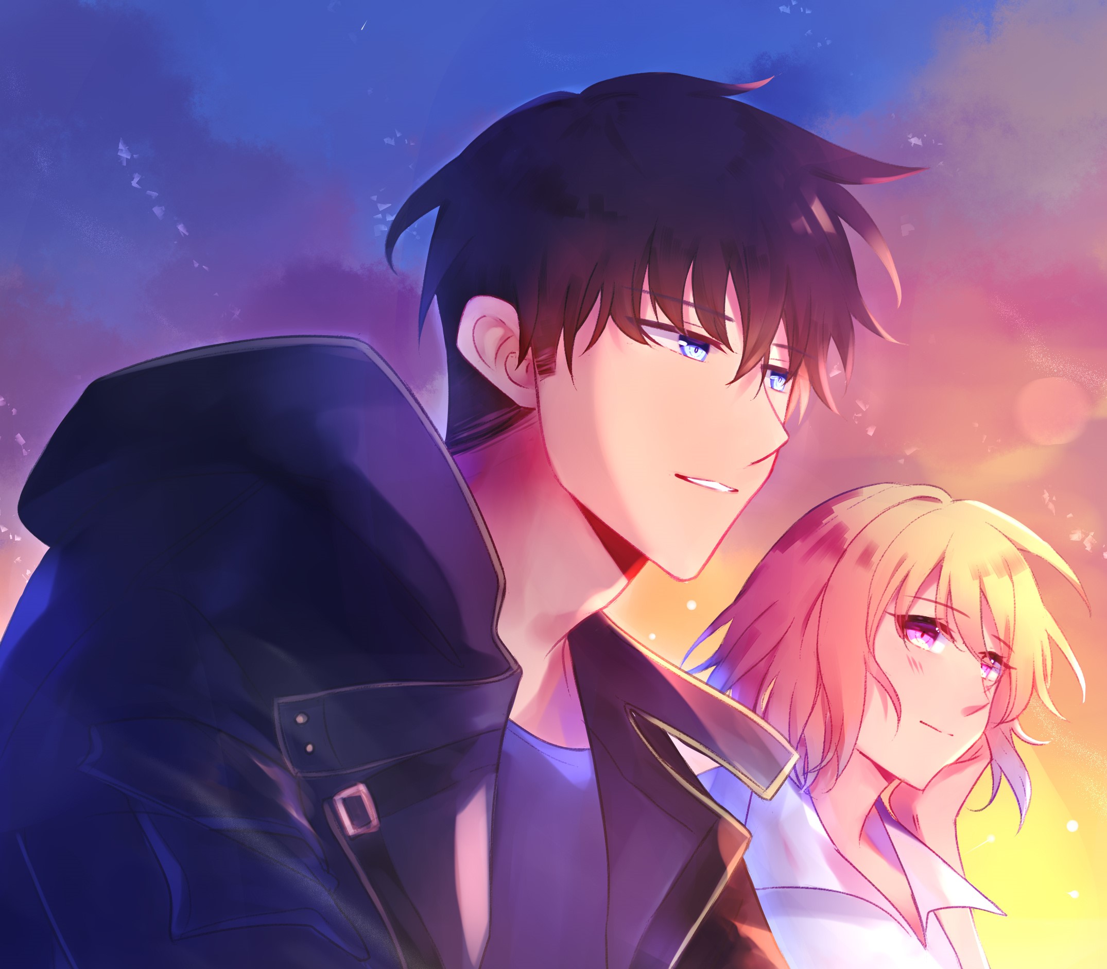 Sung Jin Woo & Cha Hae In: Epic Solo Leveling Anime HD Wallpaper