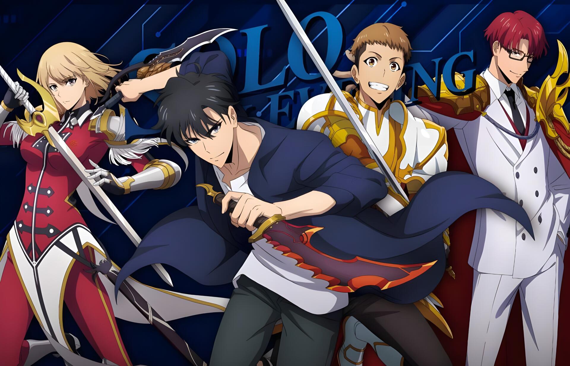 4K Ultra HD Solo Leveling: Sung Jin Woo & Cha Hae In Anime Epic