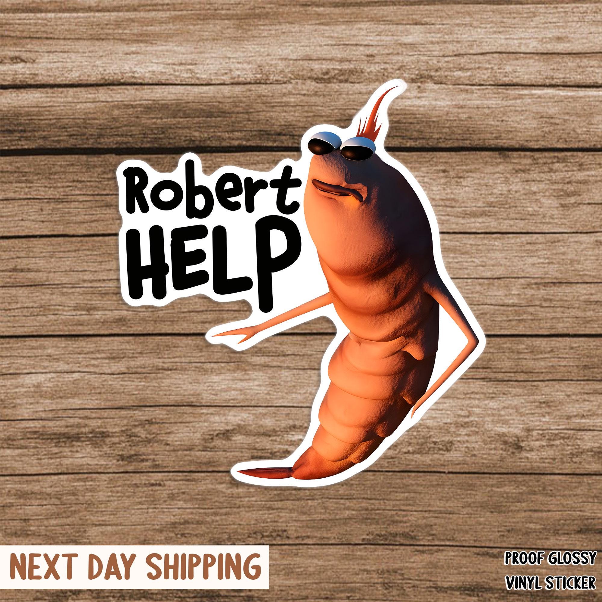 Marcus The Worm Vrchat Worm, Fanart Sticker, Robert Help, Marcus The Worm Sticker Indoor Outdoor Sizes To Huge Sizes