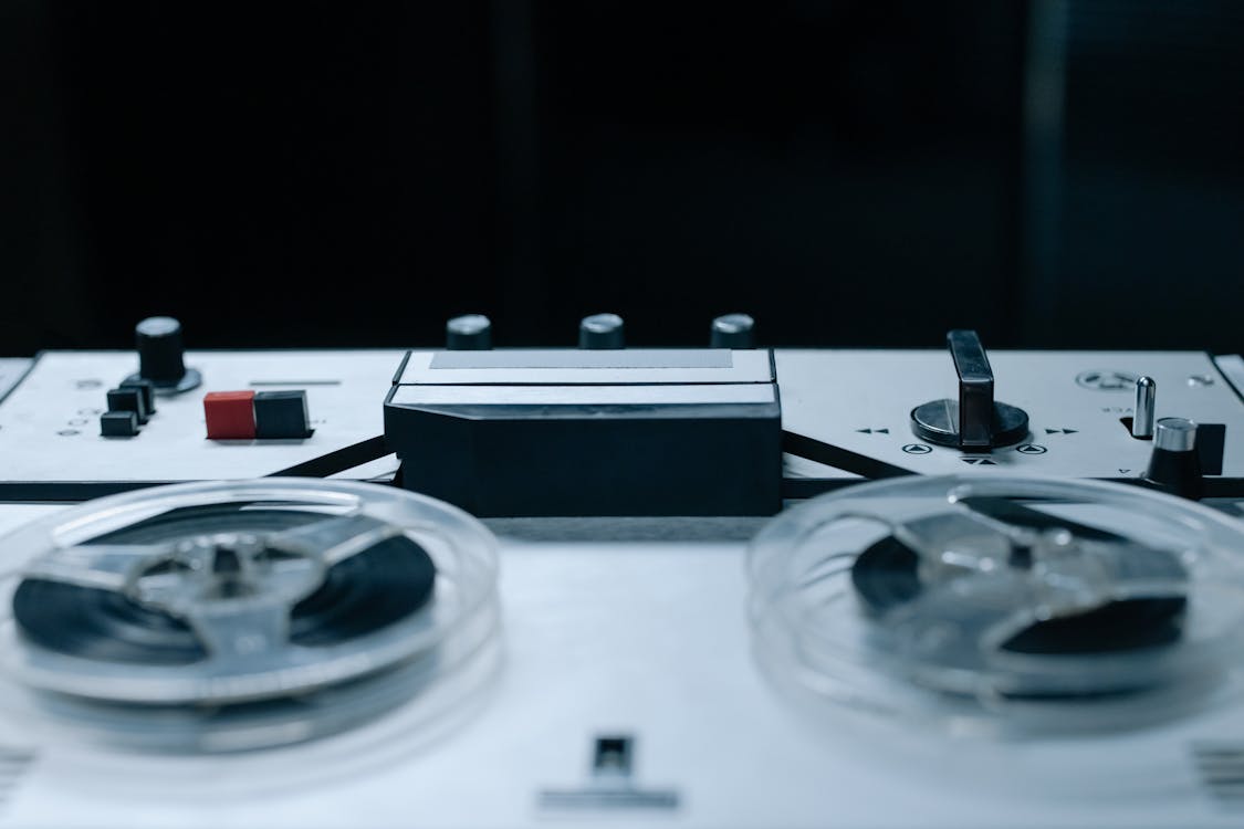 Vintage Audio Recorder in a Studio · Free
