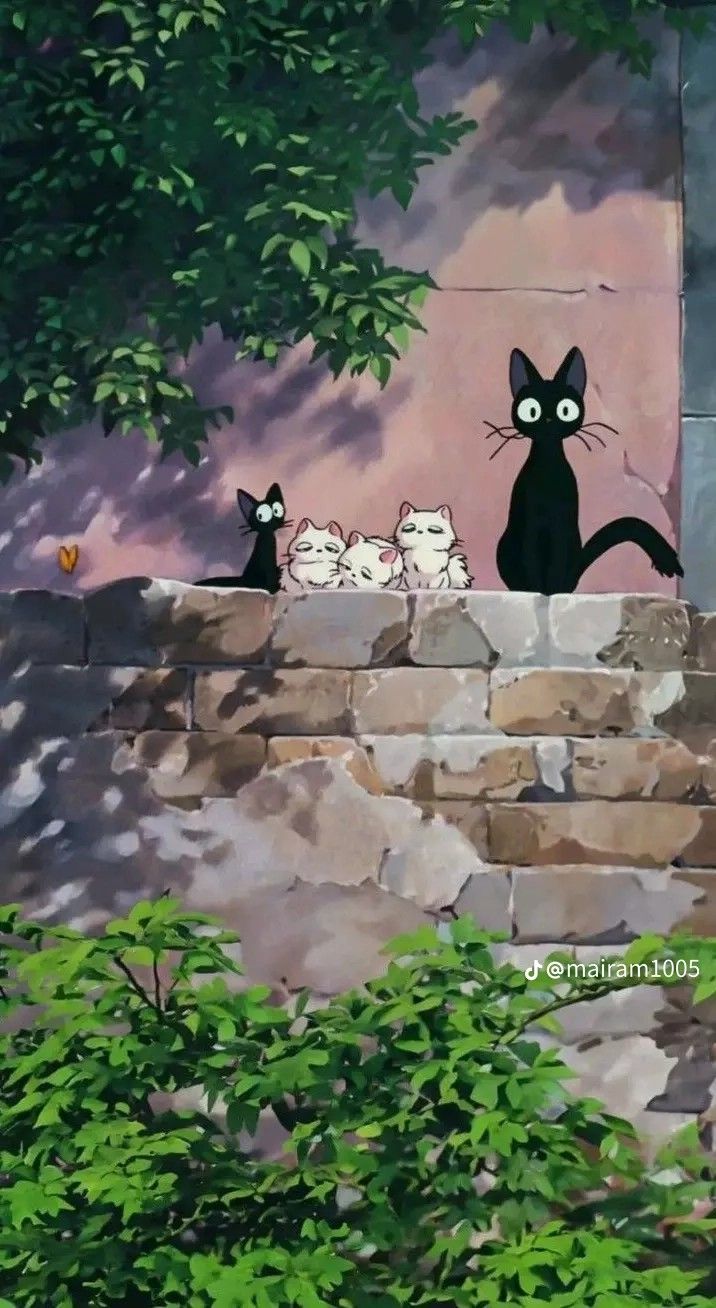 Halloween Gender Reveal Halloweener Dog. Kiki's delivery service cat wallpaper, Jiji background, Jiji wallpaper studio ghibli