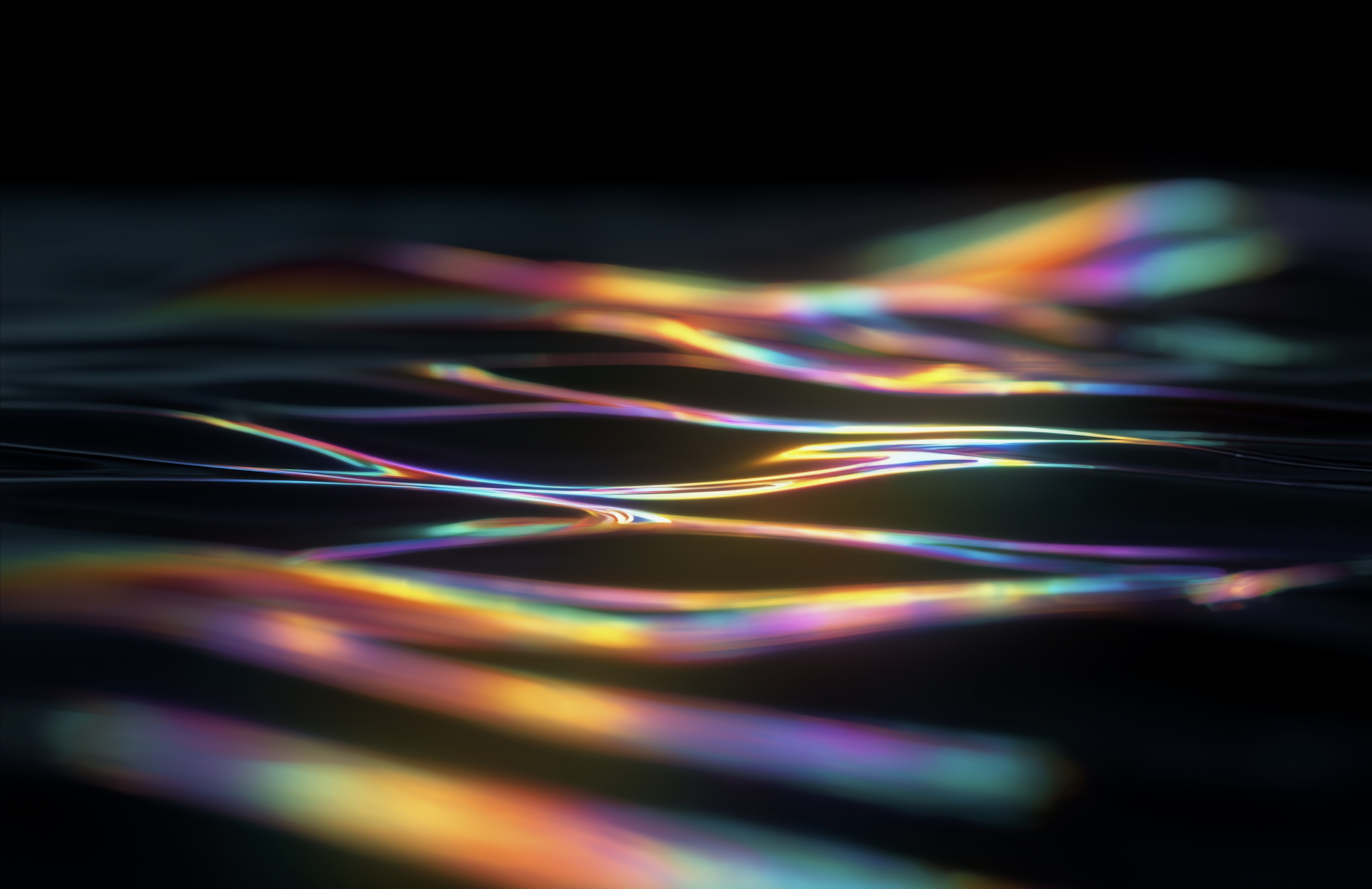 Iridescent Water Artwork Digital Simple Minimalist Best Wallpaper For MacOS 26 Tahoe M3 M4 M5 MacBook Air And MacBook Pro