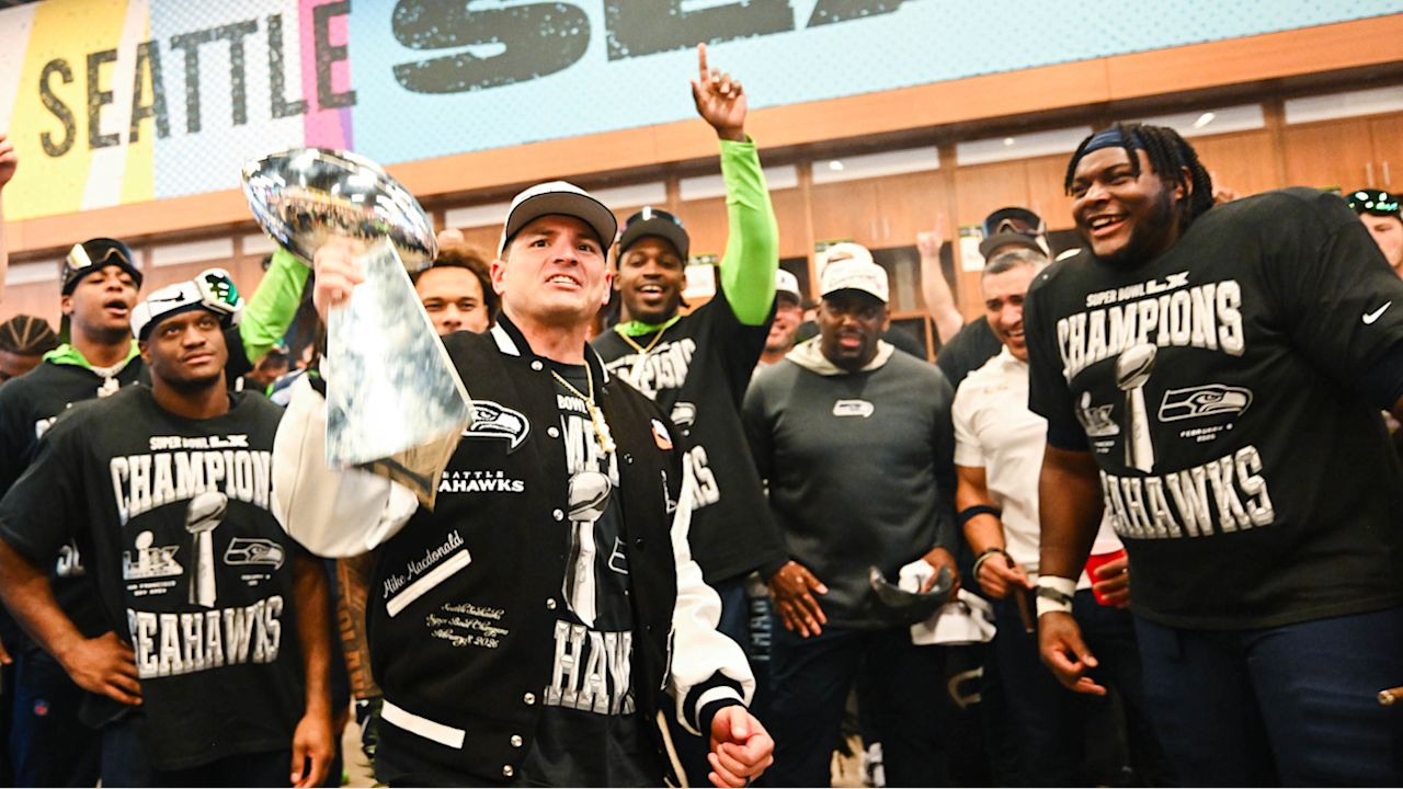 PHOTOS: Best Postgame Locker Room Celebration Moments Following The Win In Super Bowl LX