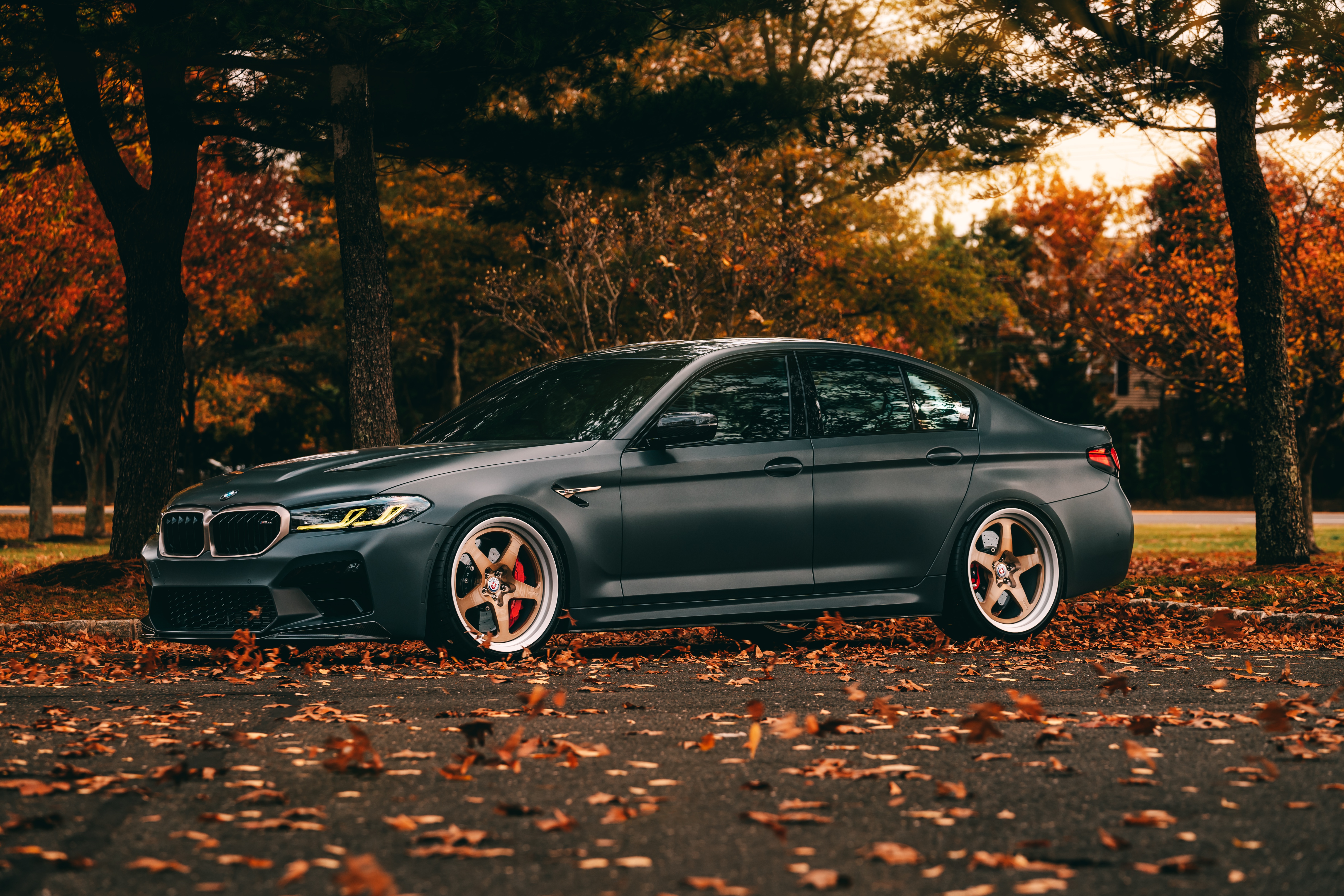 Wallpaper autumn, F90, M5 CS for mobile and desktop, section bmw, resolution 5926x3951