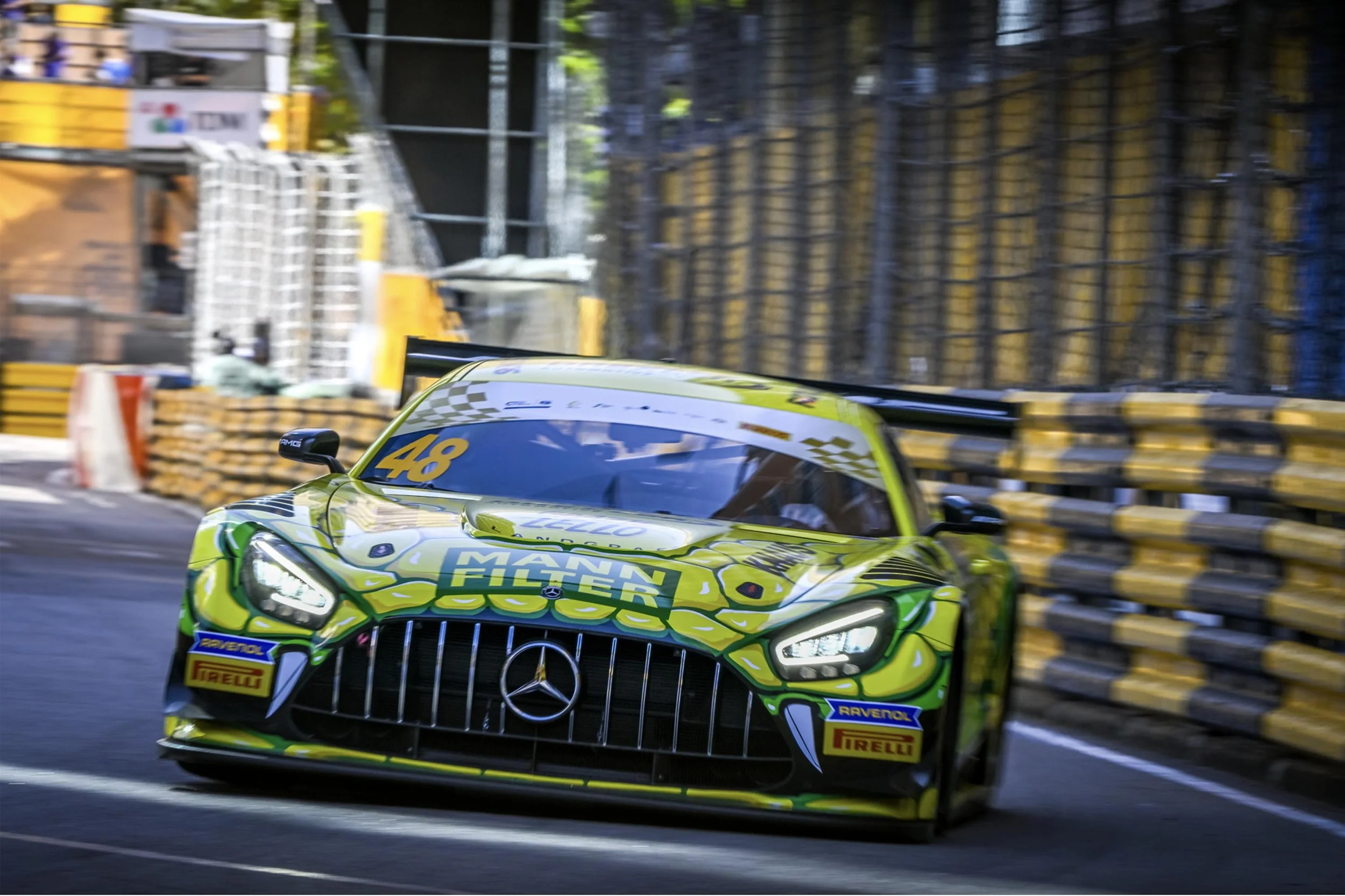 1 2 Finish For Mercedes AMG GT3 Evo At Macau