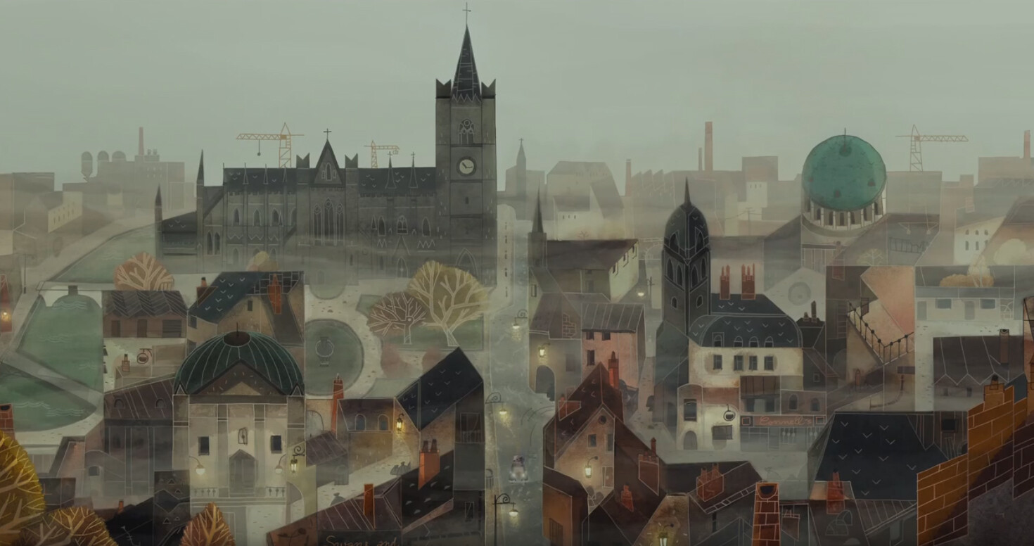 Alice Dieudonné of the Sea Key background (Cartoon Saloon)