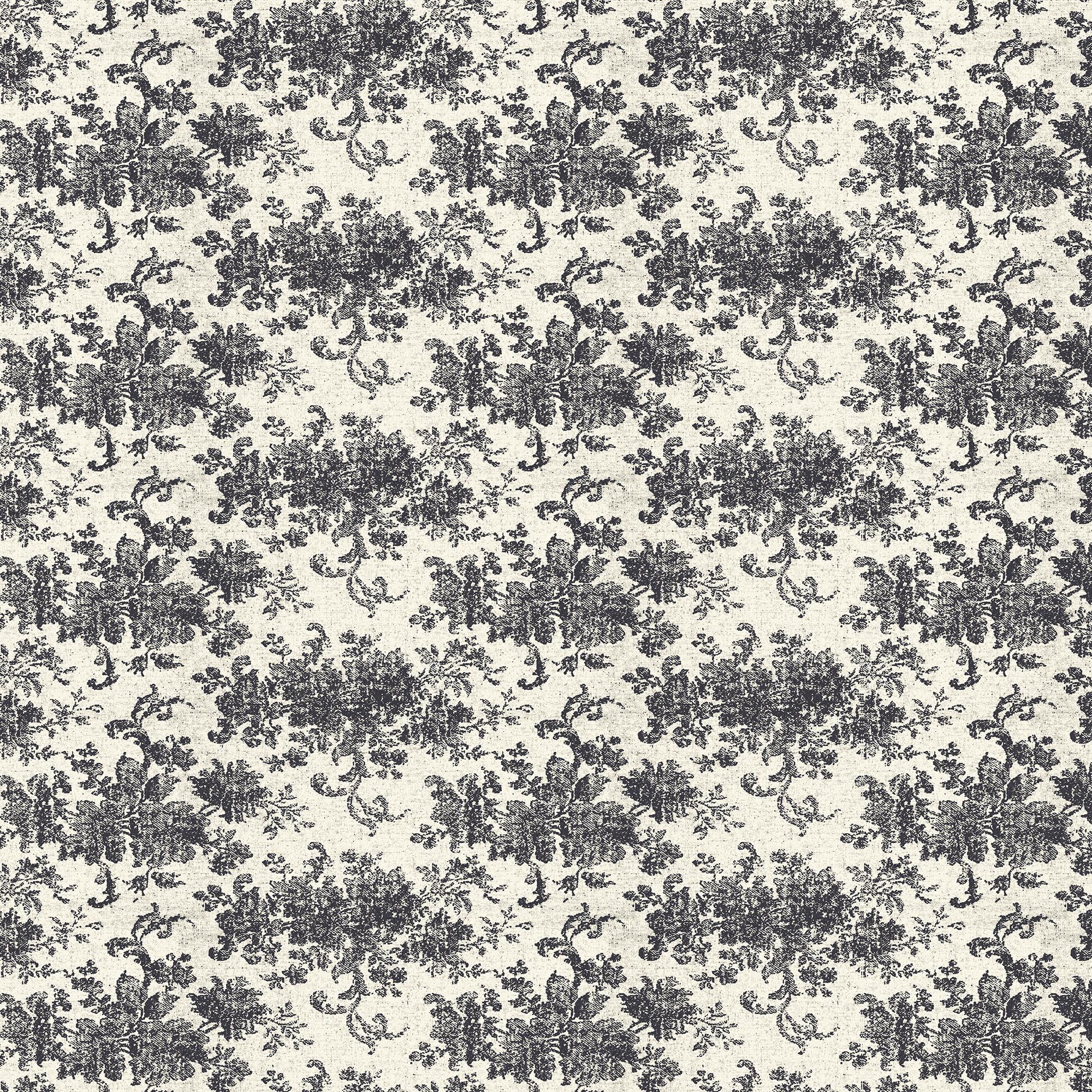 Brocade Wallpaper in Black II, 52 x 132