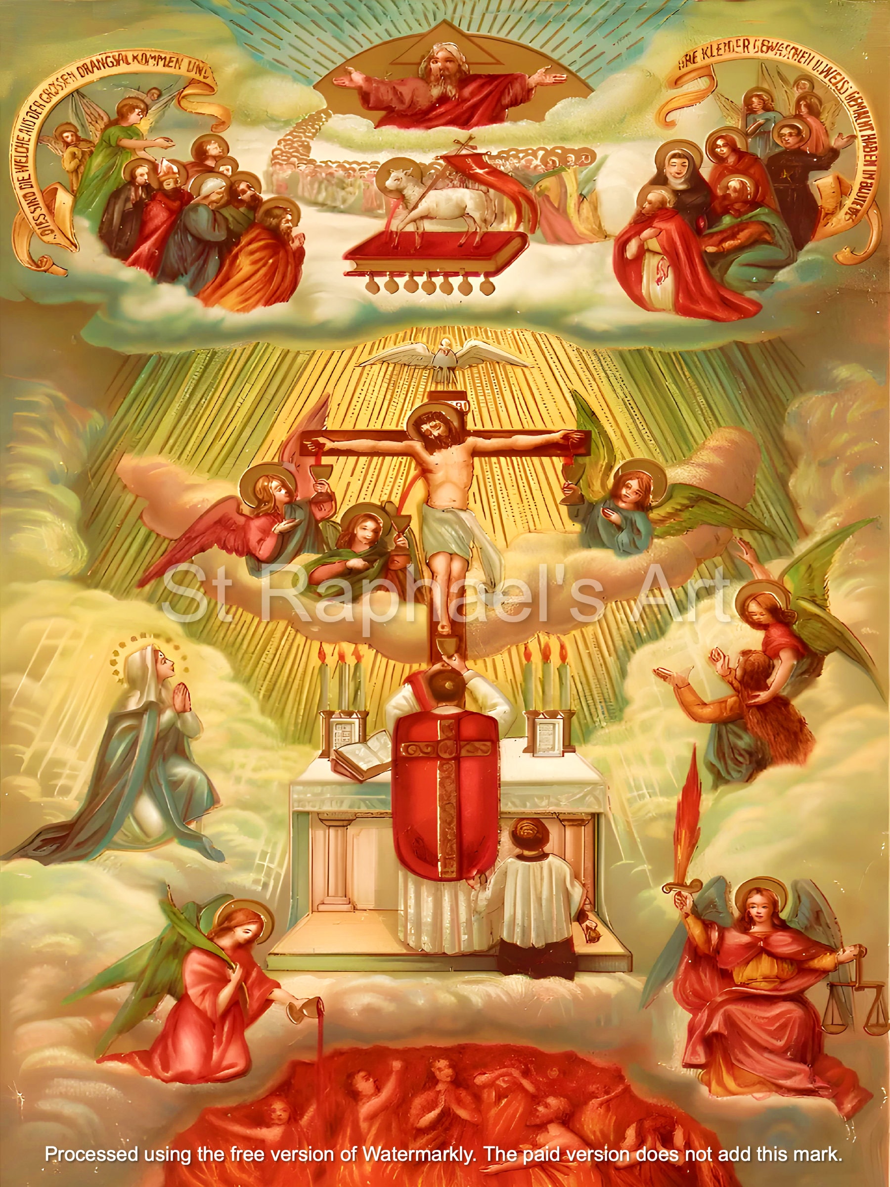 Holy Mass Priest Sacrifice Holy Souls in Purgatory Picture Traditional Catholic Digital Downloads