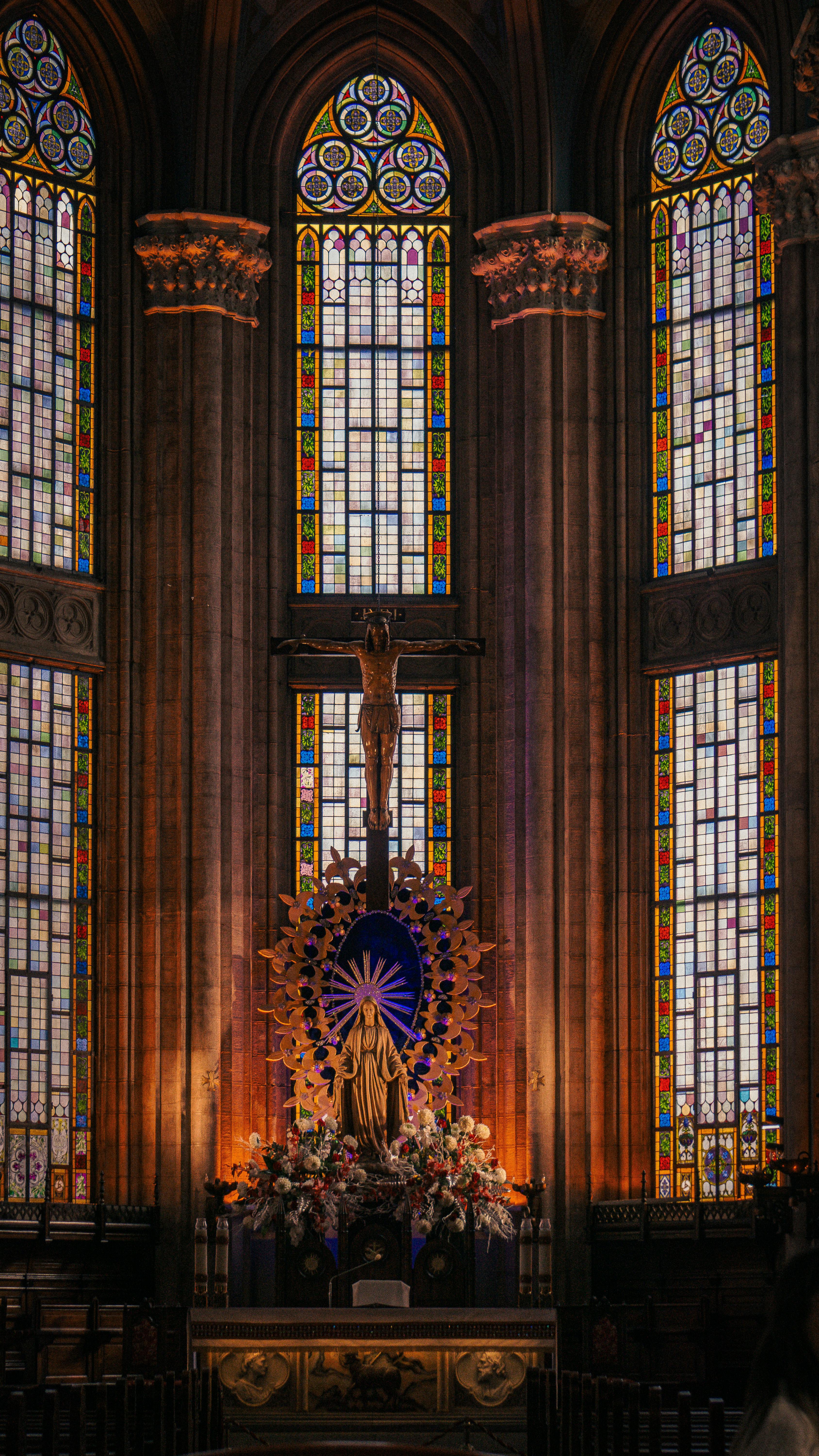 Ornamented Altar in Catholic Church · Free