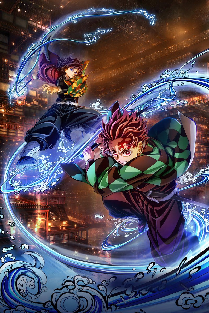 IMAX Demon Slayer: Kimetsu no Yaiba Infinity Castle 4K TEXTLESS POSTER with Tanjiro & Giyu!