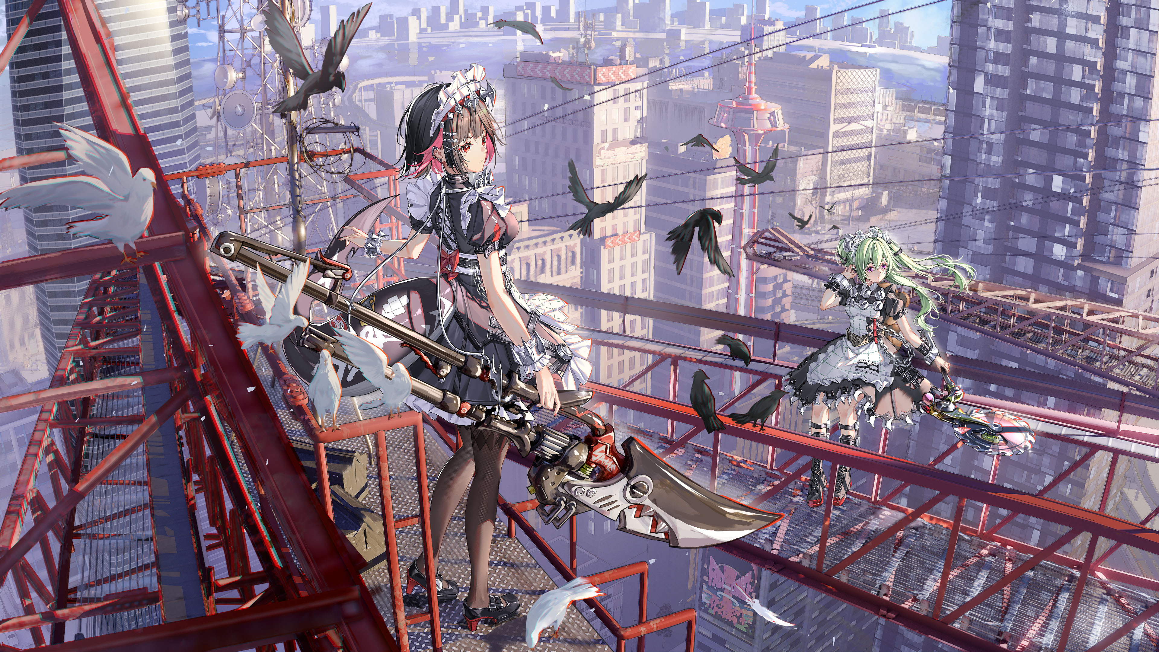 Zenless Zone Zero 4K Ultra HD Wallpaper: Ellen Joe & Corin Wickes by AL光