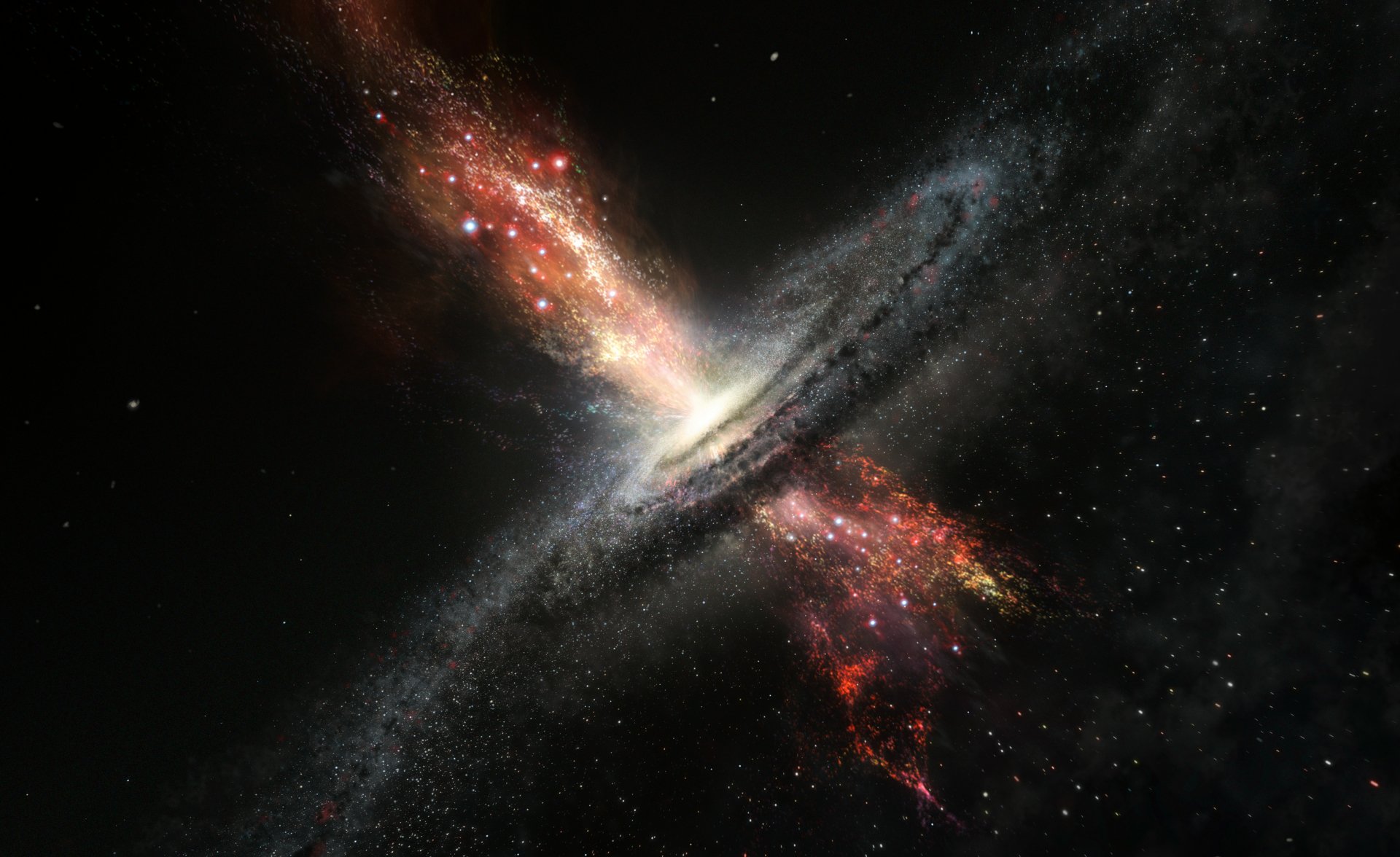 Galactic Black Hole Fury Ultra HD Sci Fi Space Wallpaper By ESOx3240