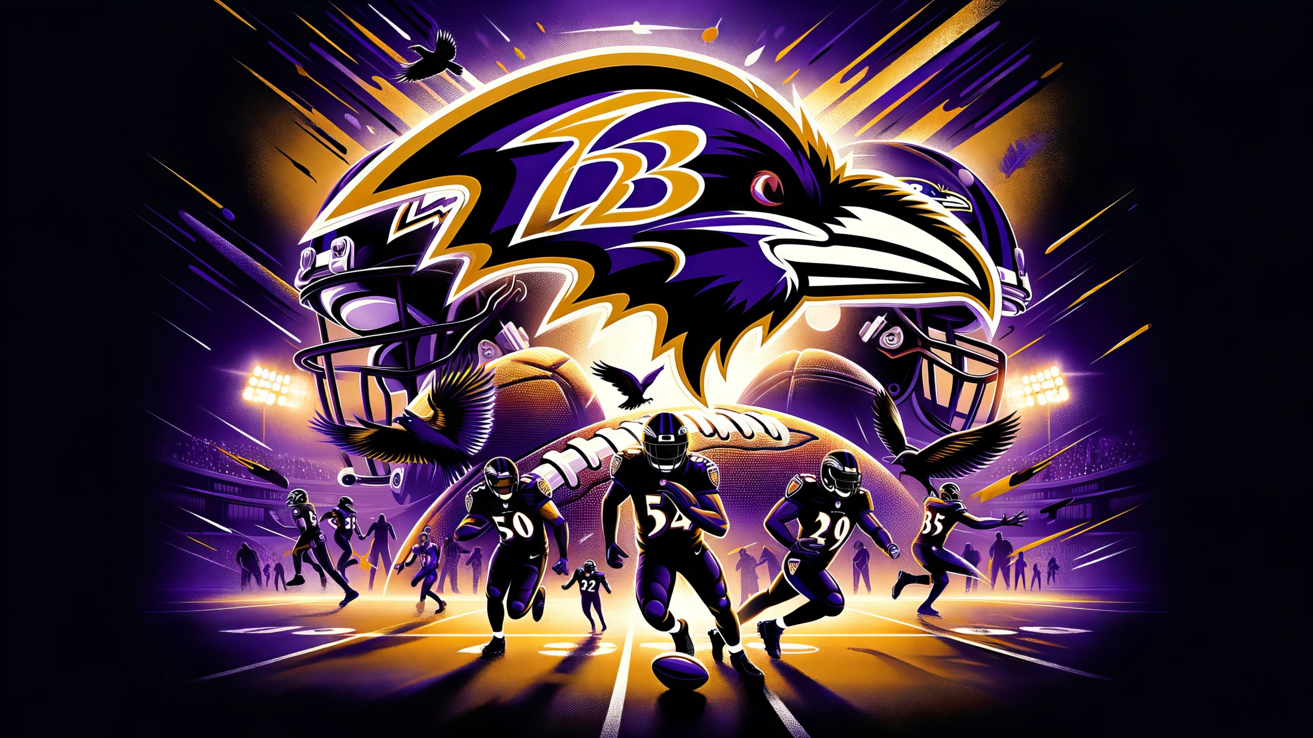 Baltimore Ravens Wallpaper 4K, NFL team, Super Bowl, Soccer
