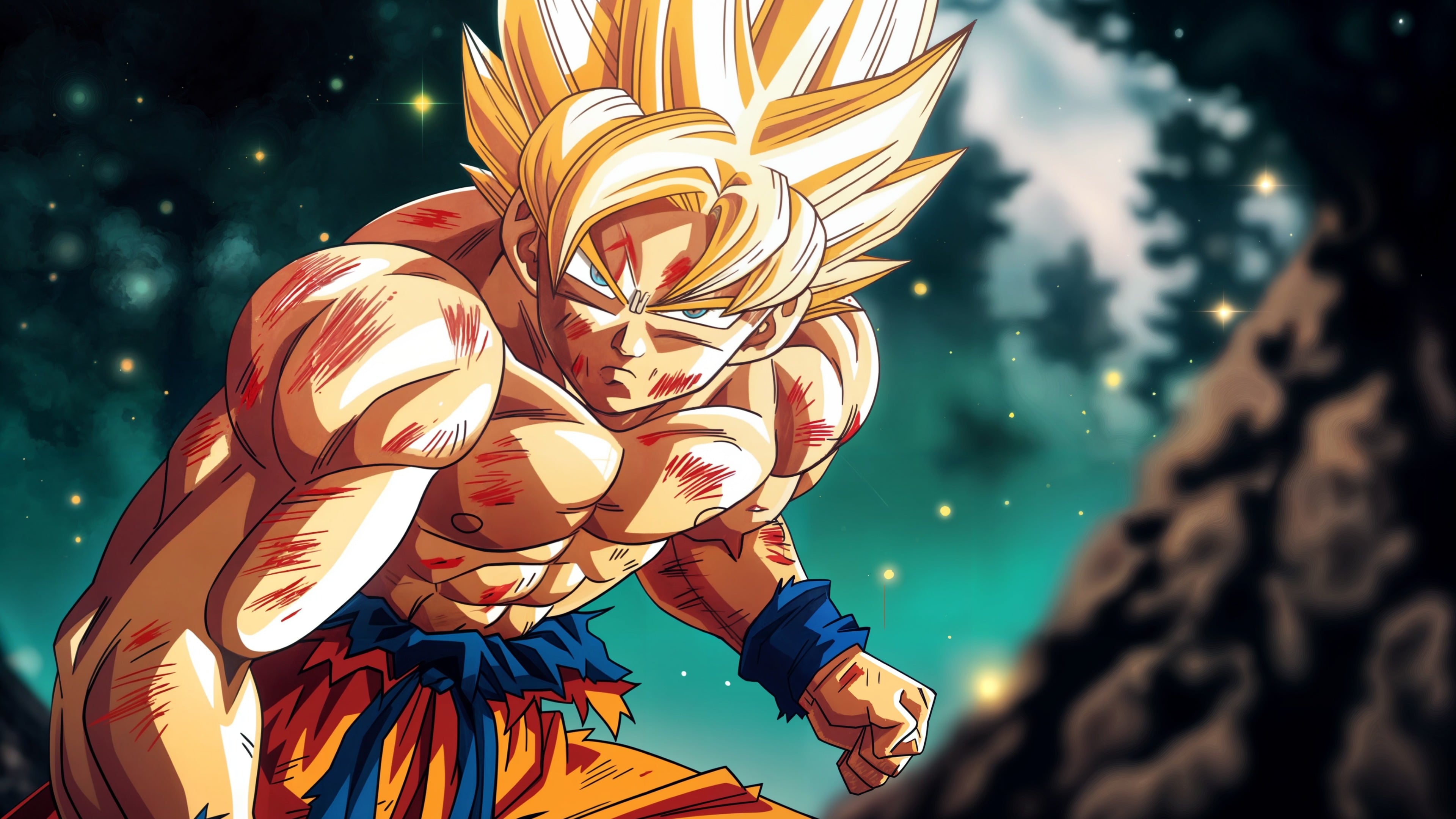 Super Saiyan Goku from Dragon Ball Anime Wallpaper 4k for Desktop