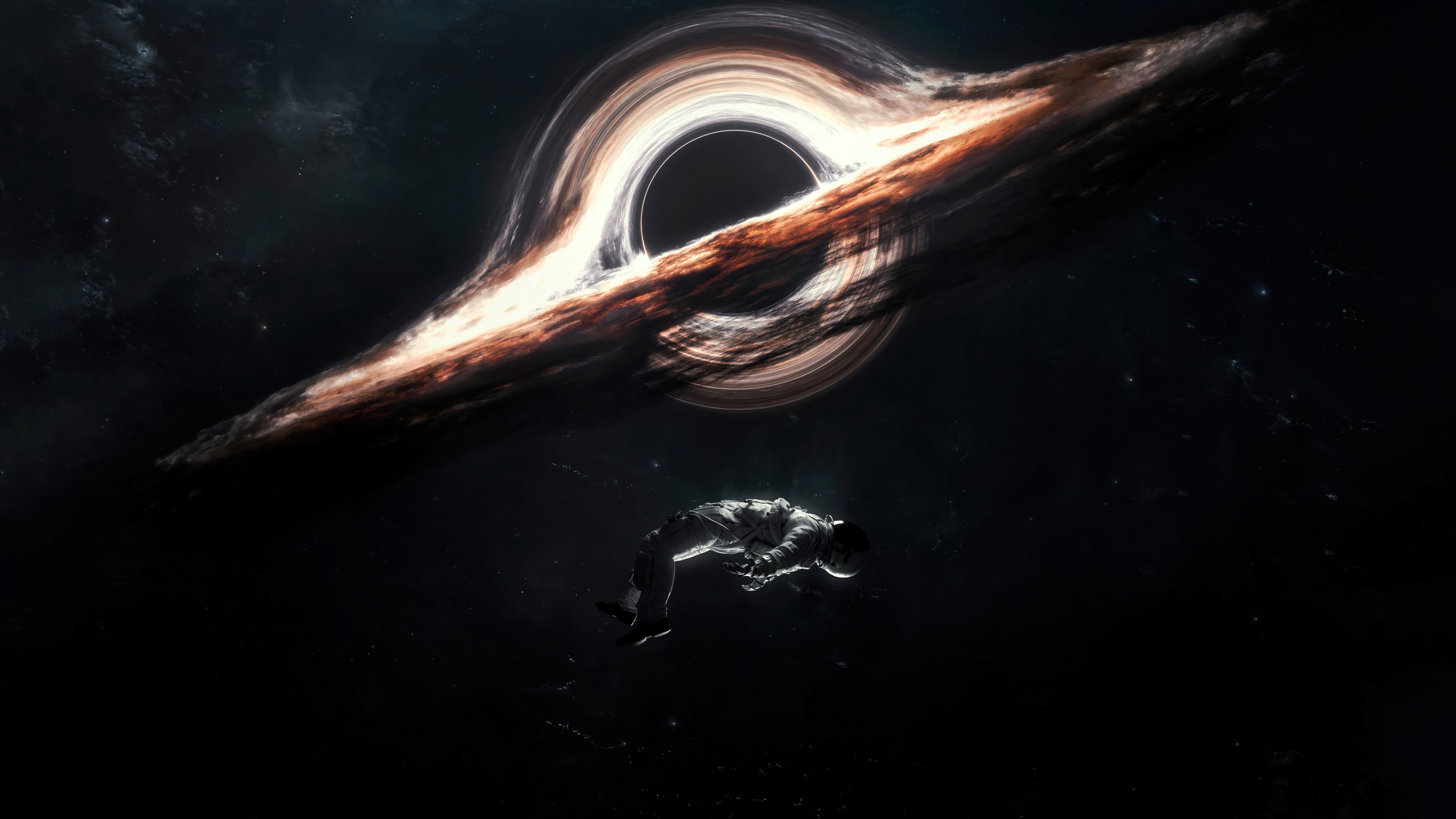 Astronaut Black Hole Space Wallpaper 4K 8K HD PC f