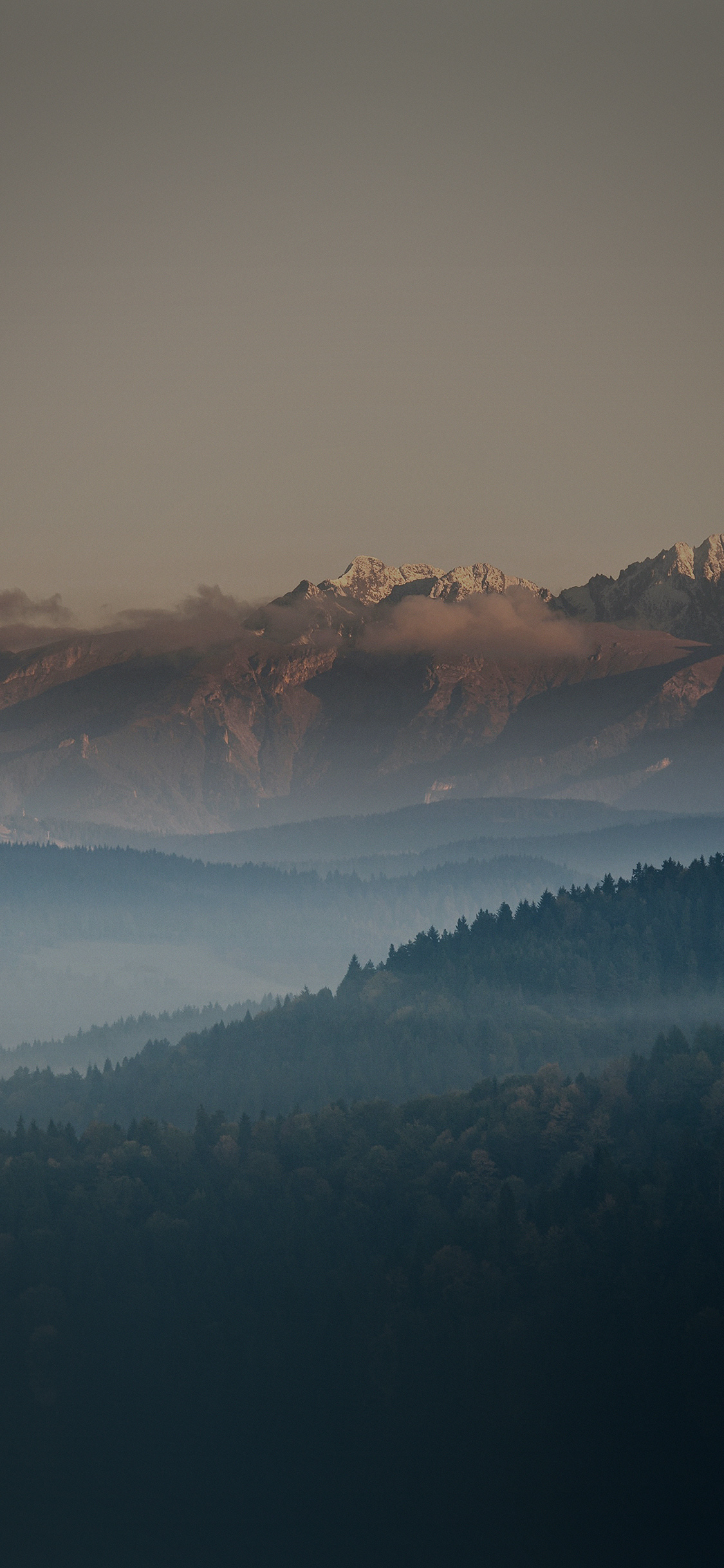 iPhone X wallpaper. mountain peace dark sky nature