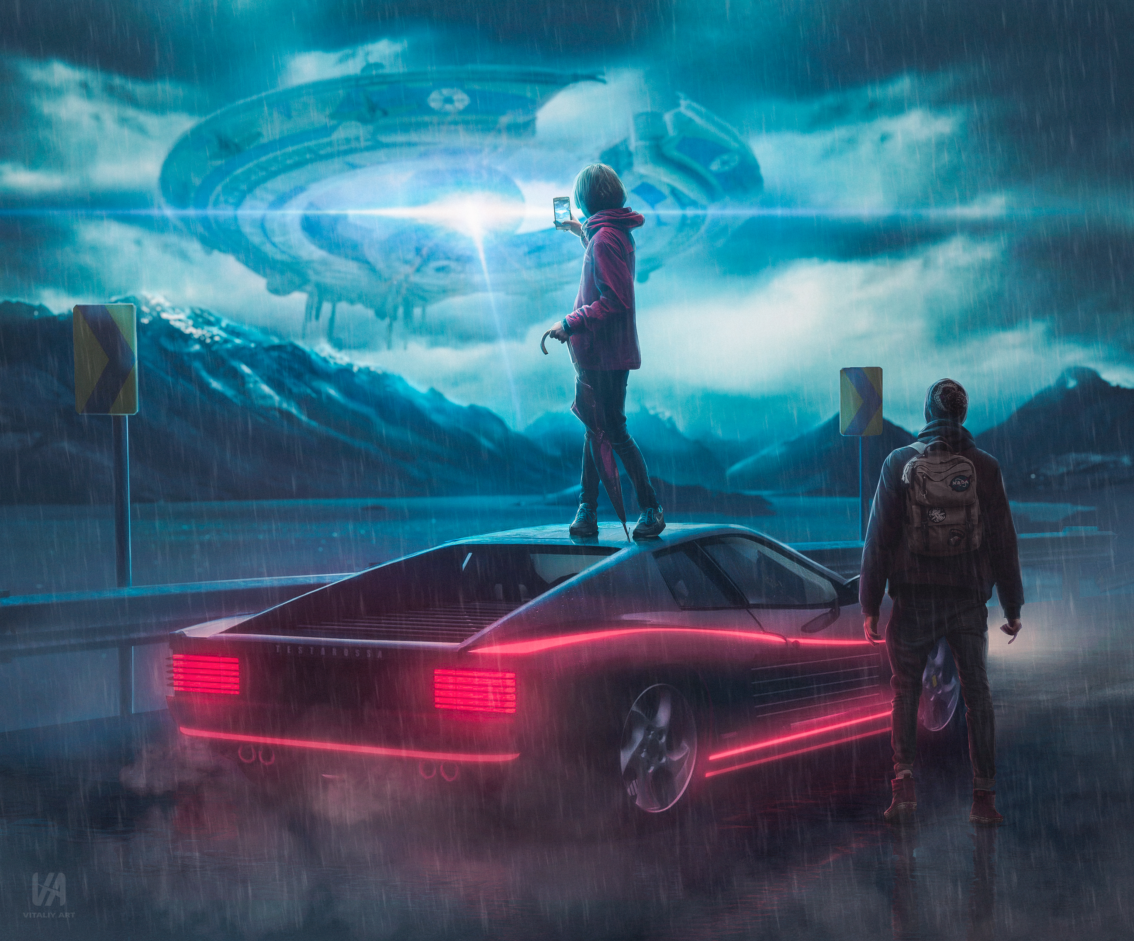 Spaceship Wallpaper 4K, Alien, Flying saucer, UFO