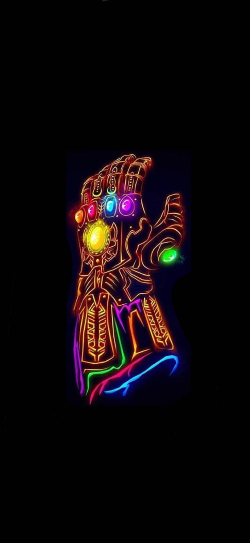Download Infinity Gauntlet Art Marvel iPhone XR Wallpaper