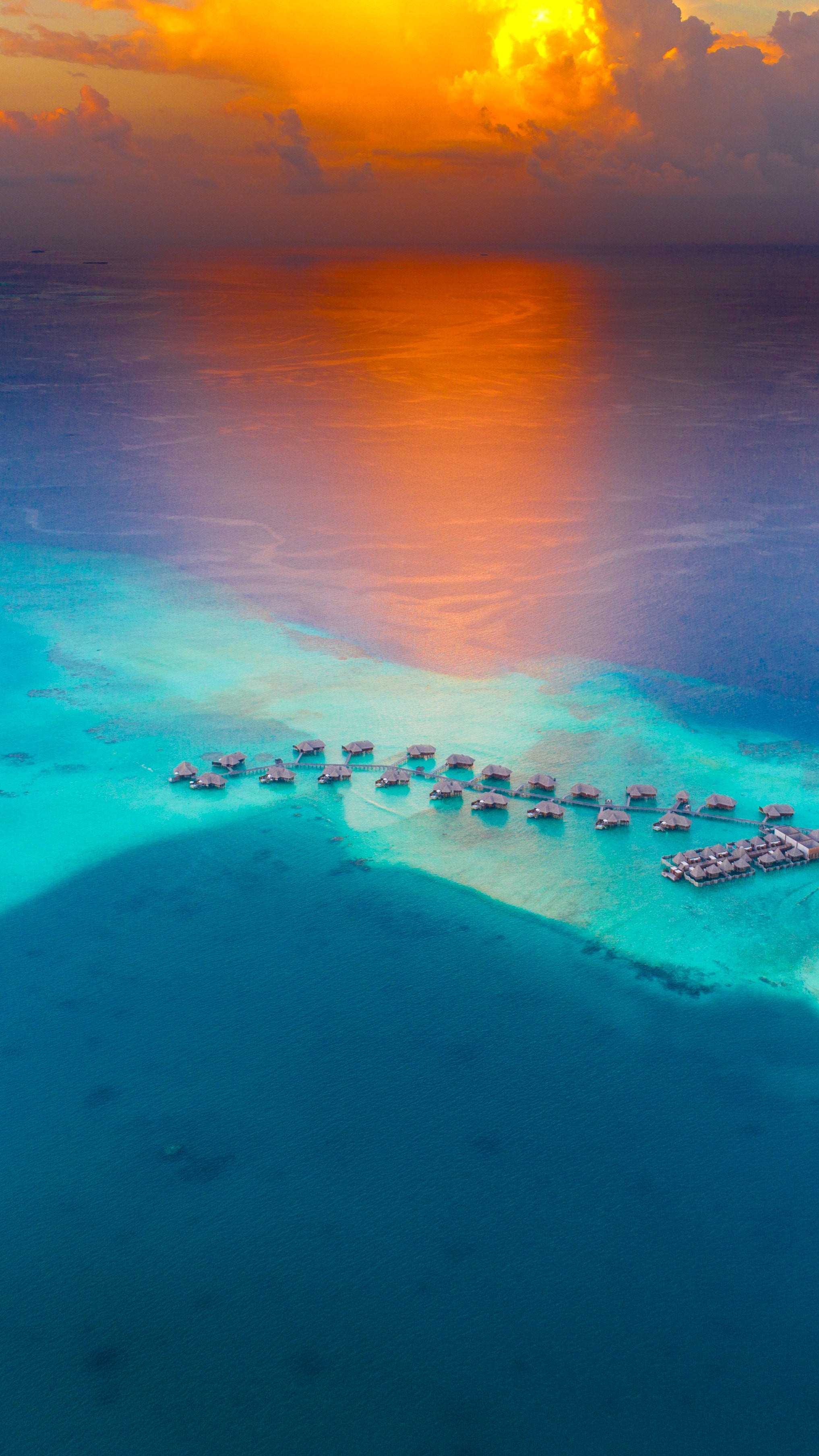 Wallpaper Bora Bora, Japan, Water, Beach, Sunset, Background Free Image