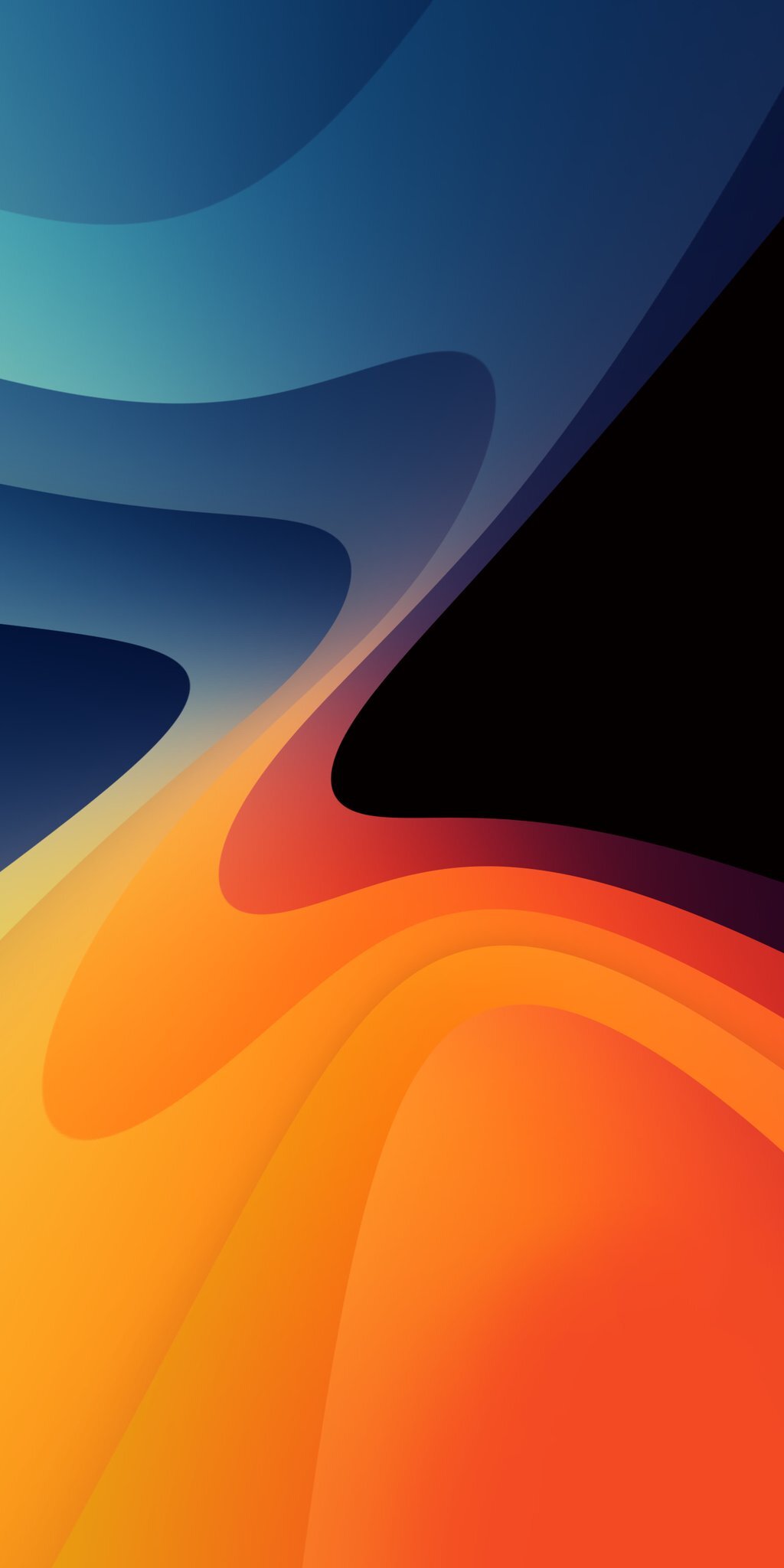 Abstract Orange And Blue Waves Best X Twitter Unique Creative Wallpaper And Background For IPhone 17 Series Including 17 Pro Max And IPhone Air
