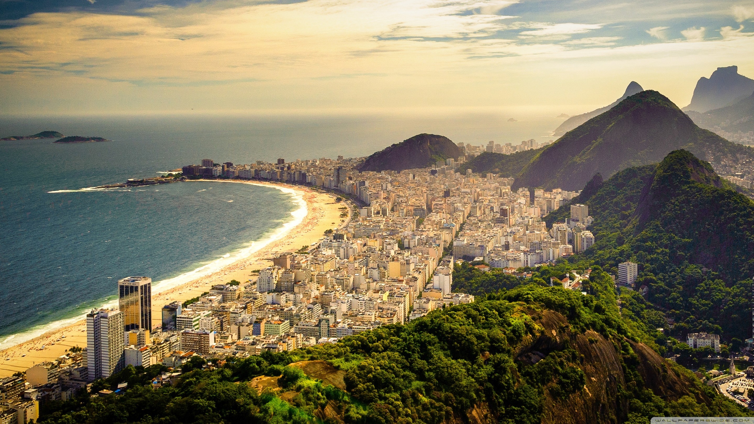 Brazil Copacabana Beach 4K UHD Wallpaper for UltraHD Desktop and TV, Smartphone and Tablet Devices