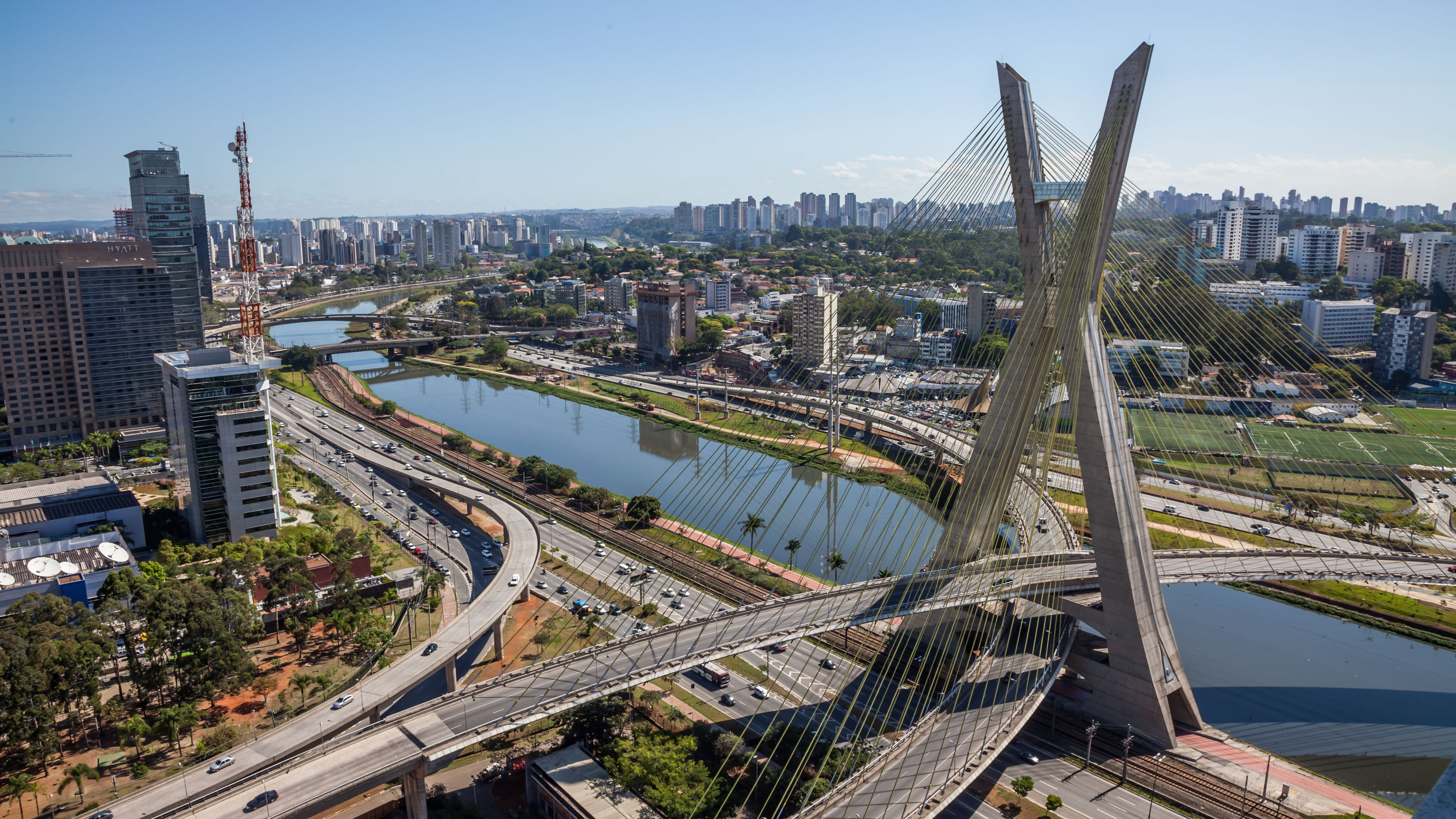 Brazil Octavio Frias de Oliveira Sao Paulo Bridge 4K HD Travel Wallpaper