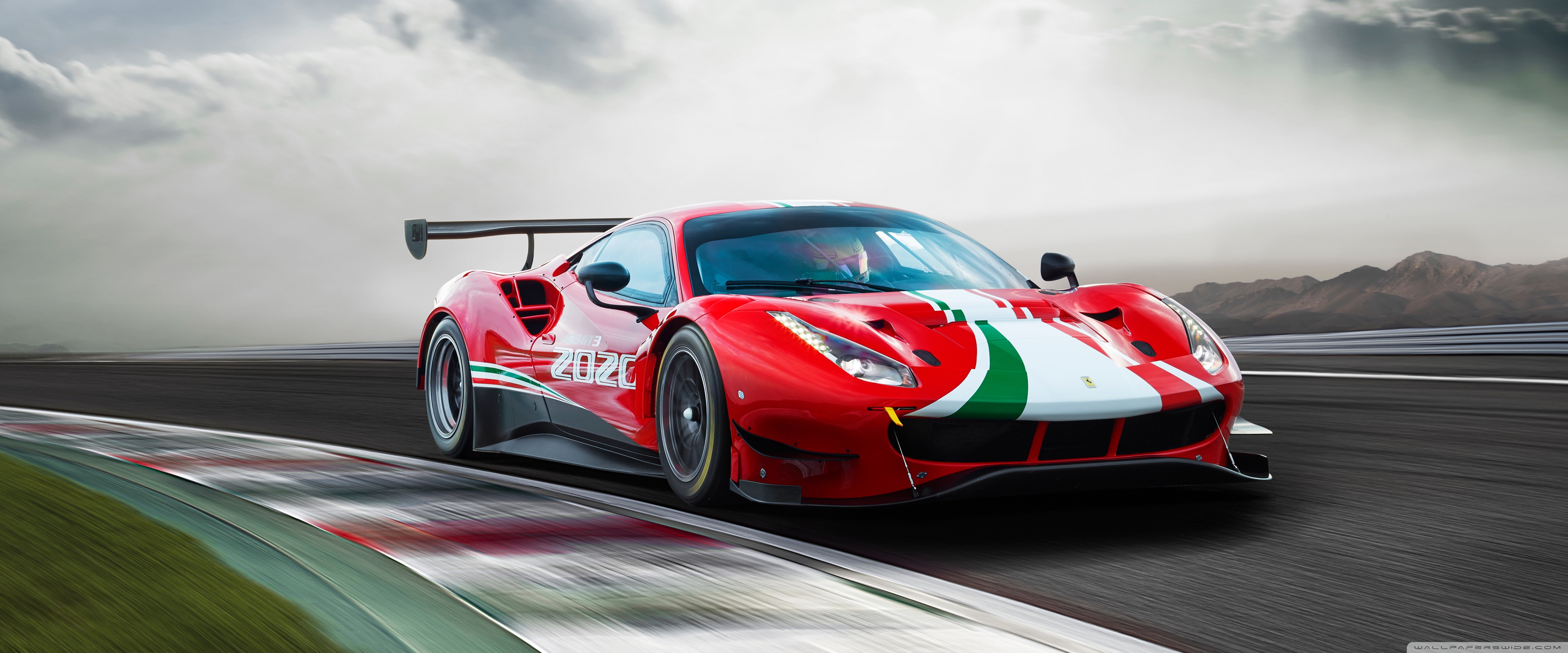 Ferrari 488 GT3 EVO Race Car 2020 4K UHD Wallpaper for UltraHD Desktop and TV, Widescreen and UltraWide Display, Dual and Triple Monitor, Smartphone and Tablet Devices