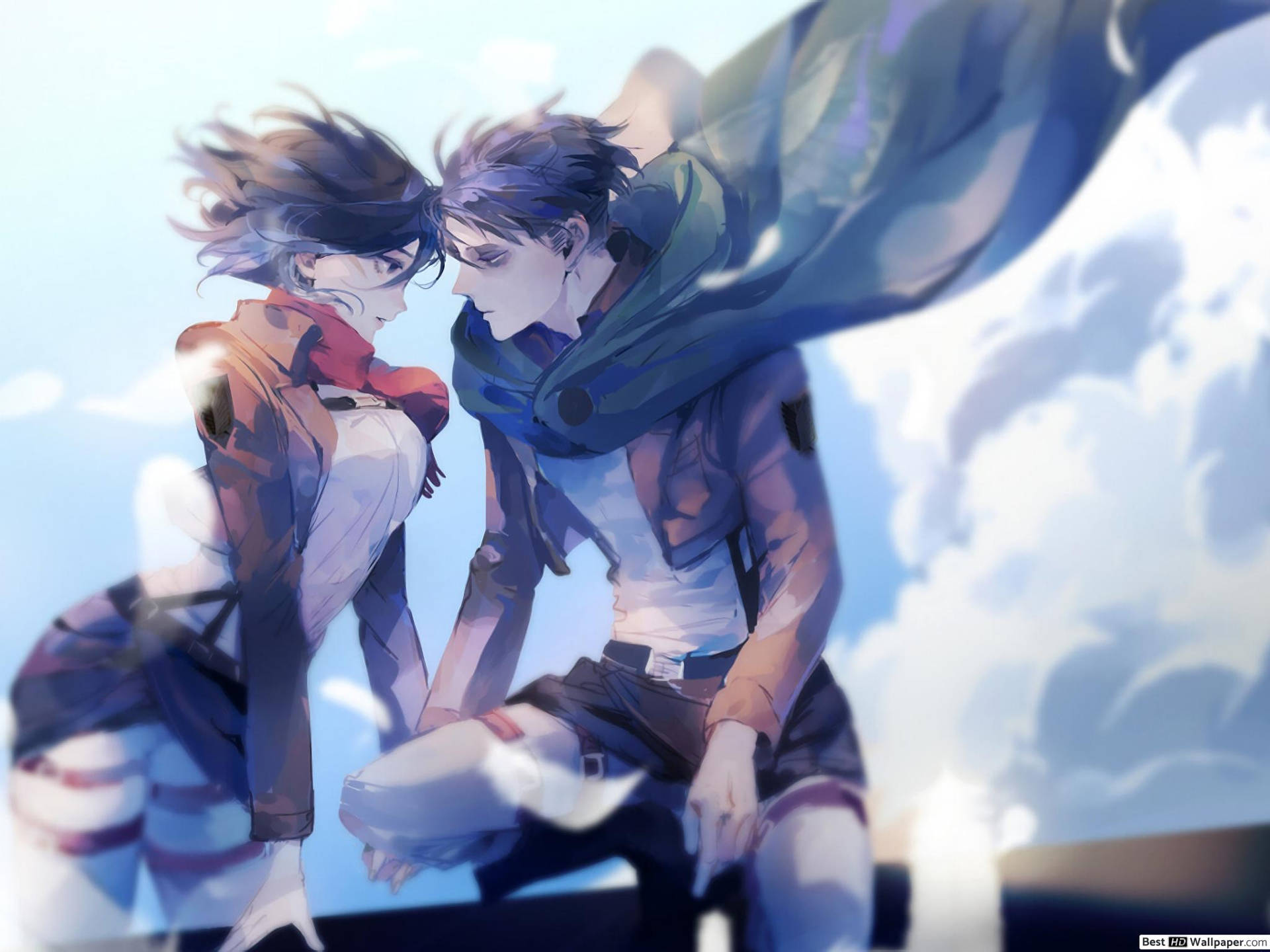 Download Mikasa Ackerman Eren Yaeger Wallpaper