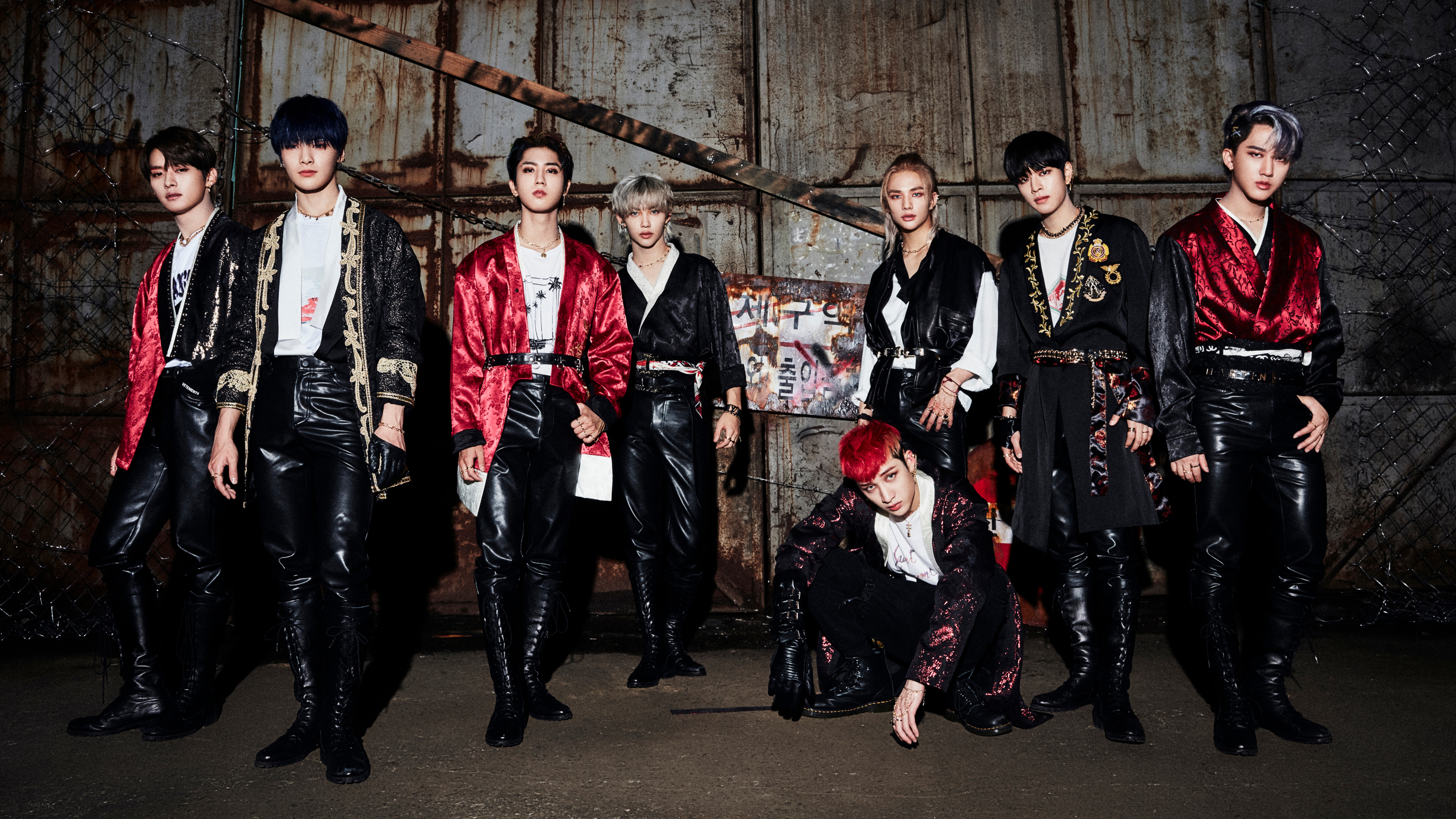 Han Woojin Changbin Hyunjin Felix Bang Chan Lee Know Seungmin 4K HD Stray Kids Wallpaper