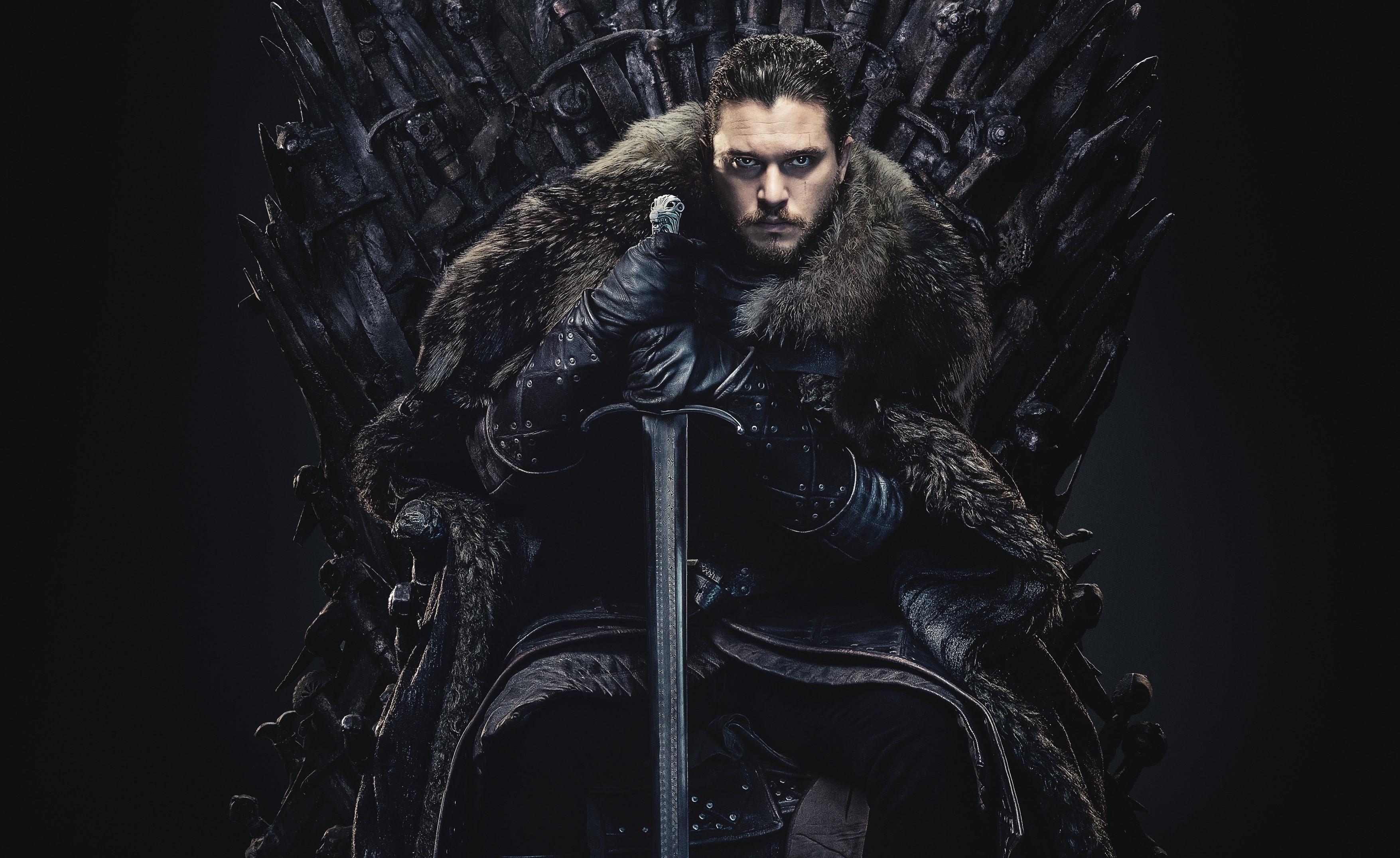 Desktop wallpaper: Jon Snow, Kit Harington, Game Of Thrones, Tv Show 4K free download for PC. 938303