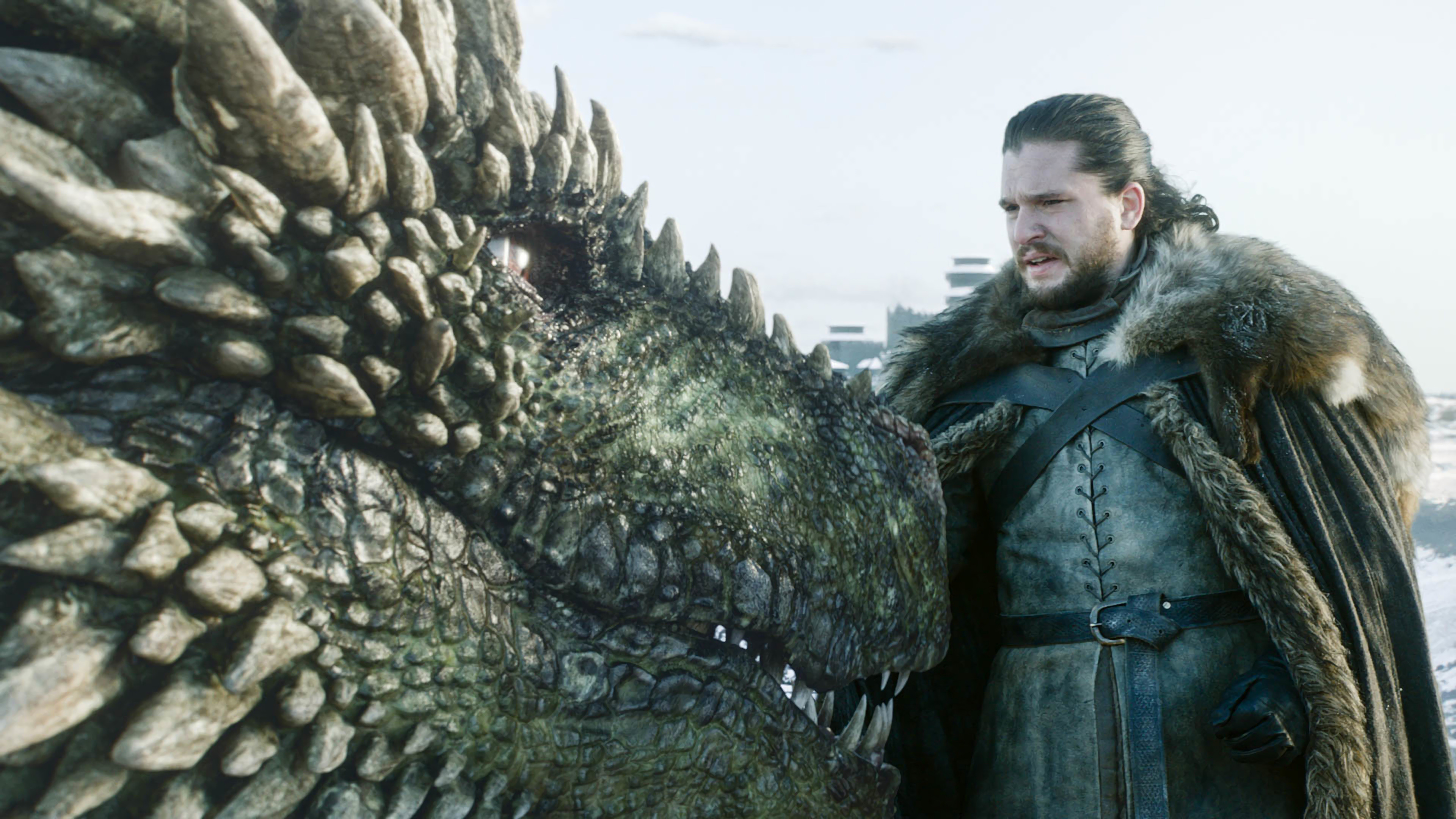 Jon Snow Dragon Game of Thrones 4K Wallpaper HD