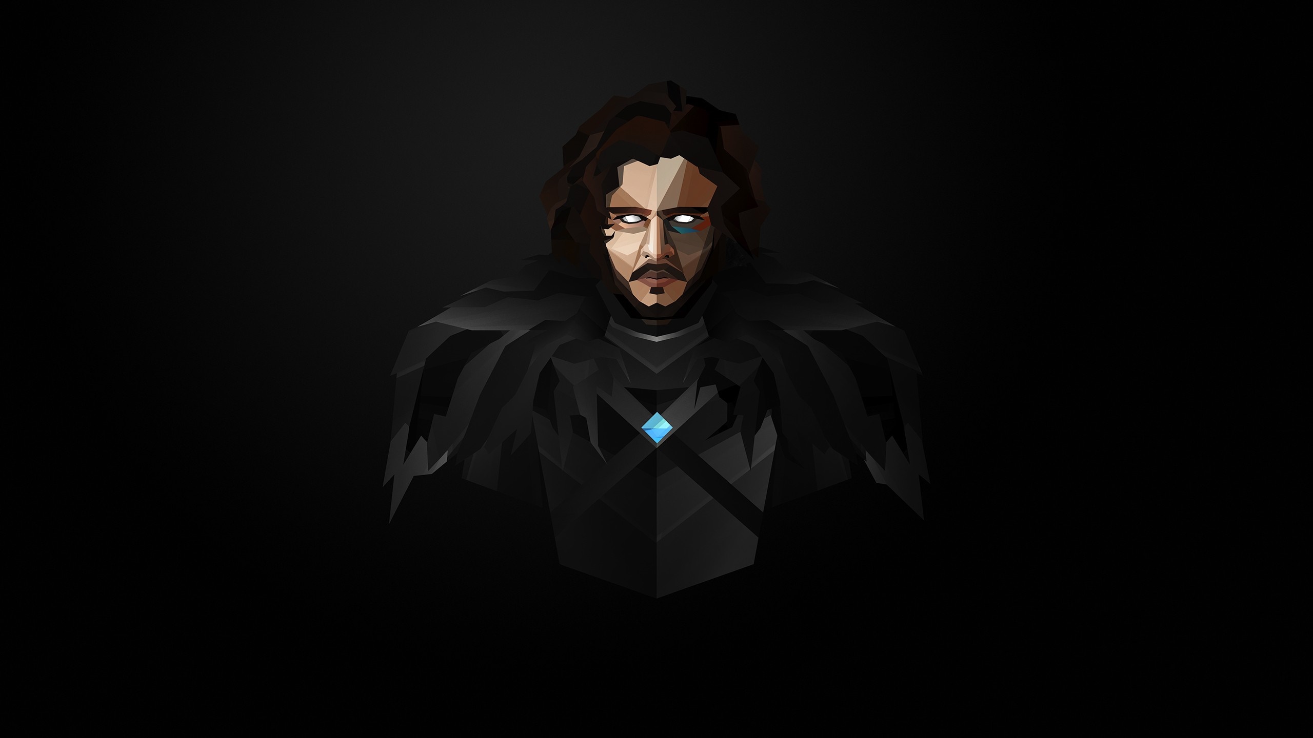 illustration, minimalism, Game of Thrones, Jon Snow, darkness, screenshot, computer, HD Wallpaper