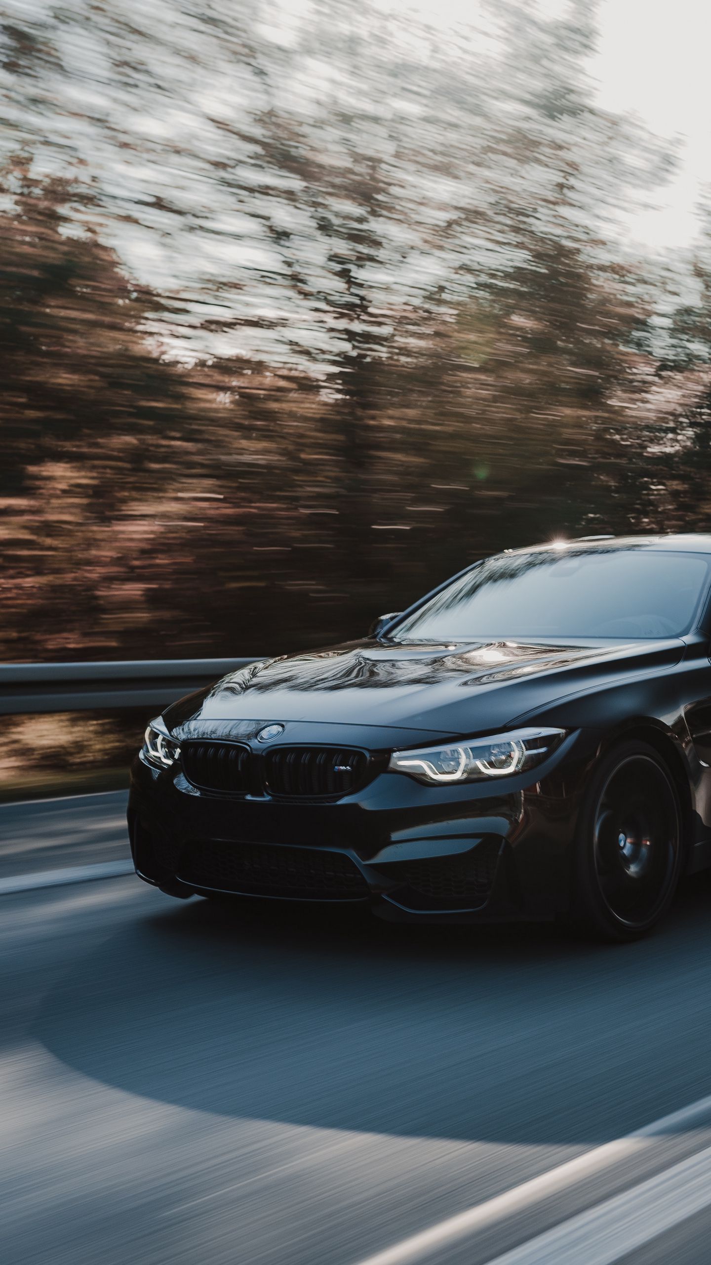 Download wallpaper 1440x2560 bmw m4, bmw, car, movement, speed, black, road qhd samsung galaxy s6, s7, edge, note, lg g4 HD background