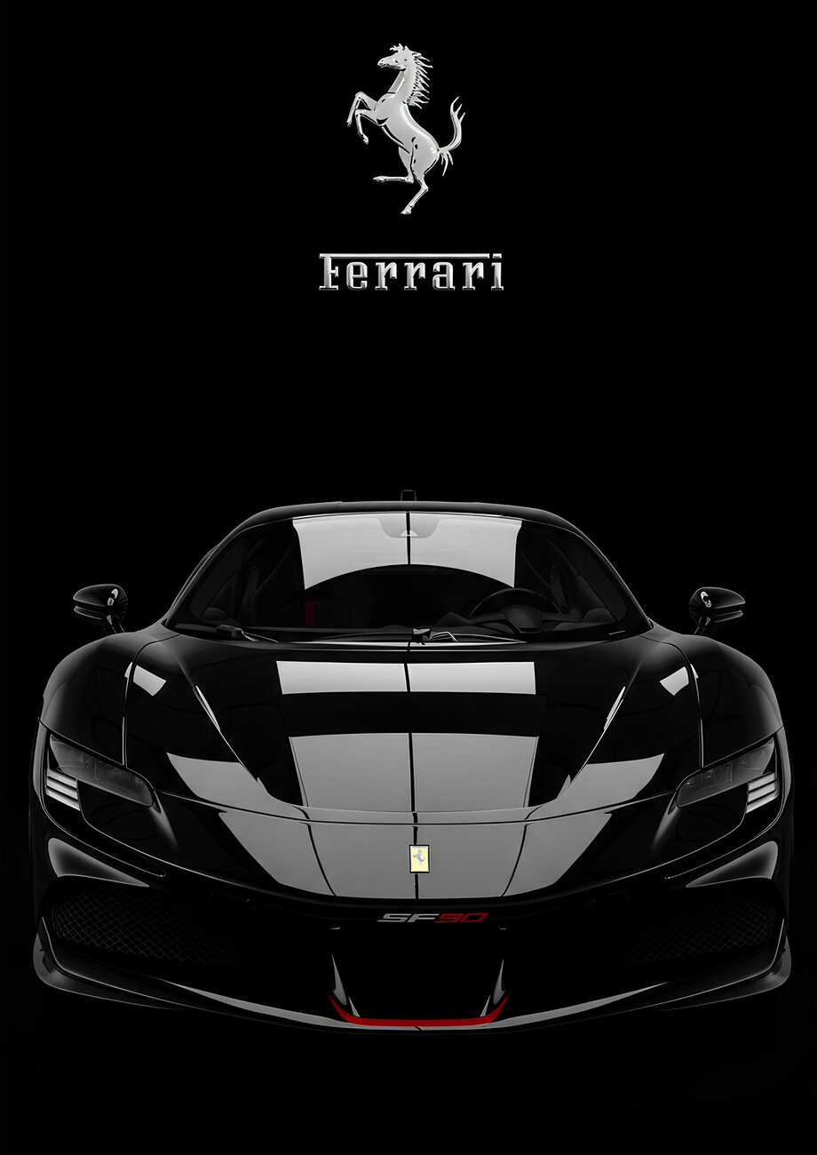 Poster Black Ferrari SF90 Stradale