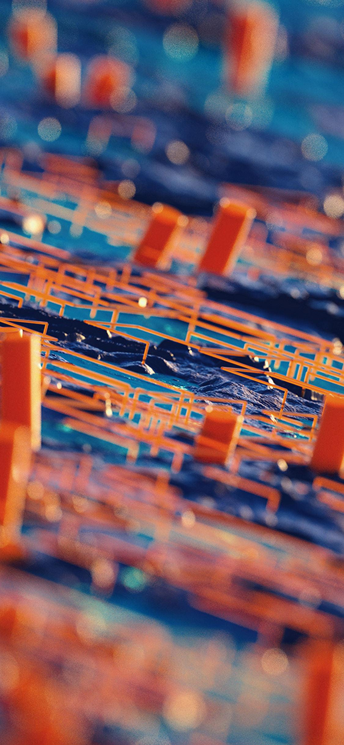 iPhone X wallpaper. digital abstract zoom orange pattern background