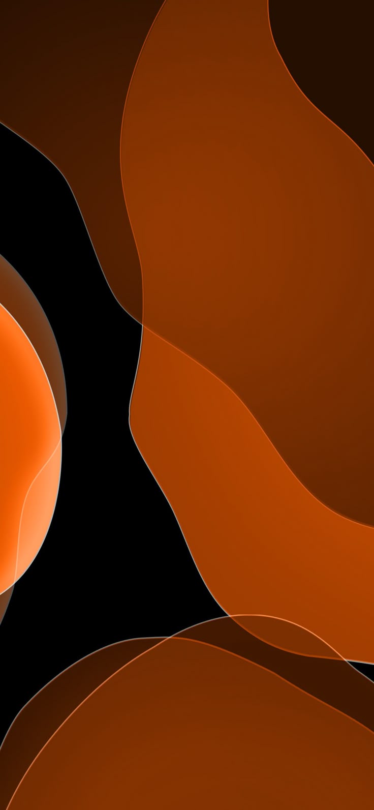 Orange and Black Abstract Phone Wallpaper
