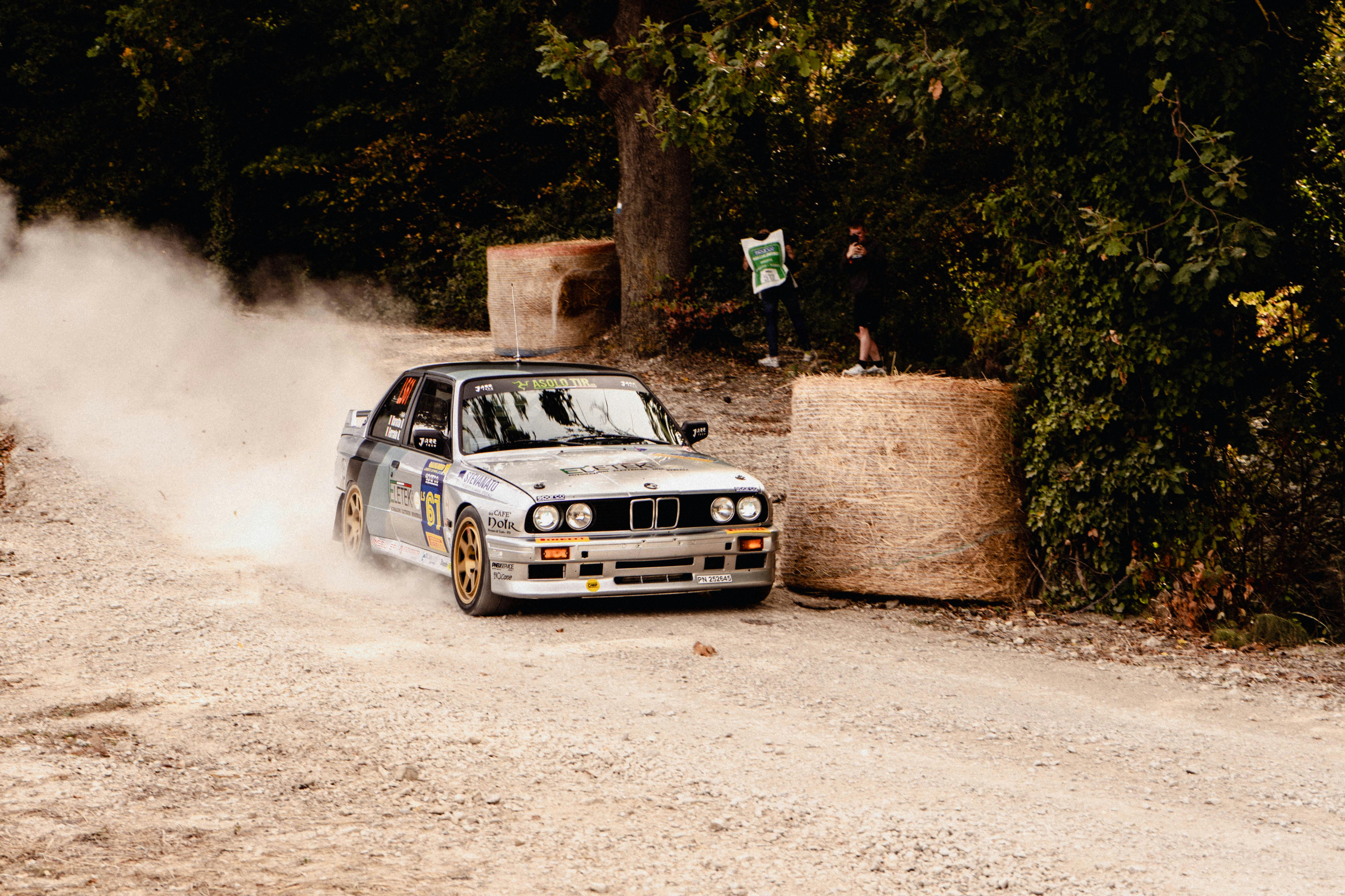 Rally BMW E30 on Dirt Road · Free