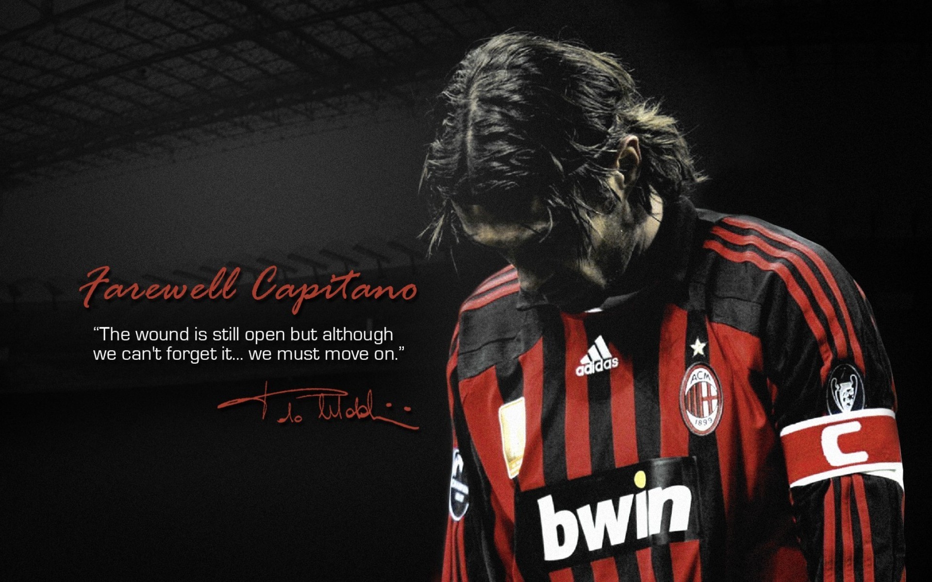 Wallpaper football, ac milan, Paolo Maldini for mobile and desktop, section спорт, resolution 1920x1200