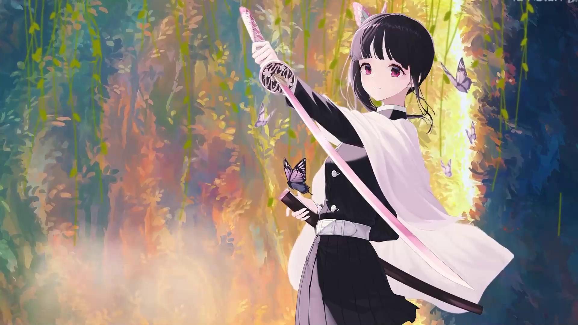 Kanao Tsuyuri in Natural Forest (Kimetsu No Yaiba) Live Wallpaper