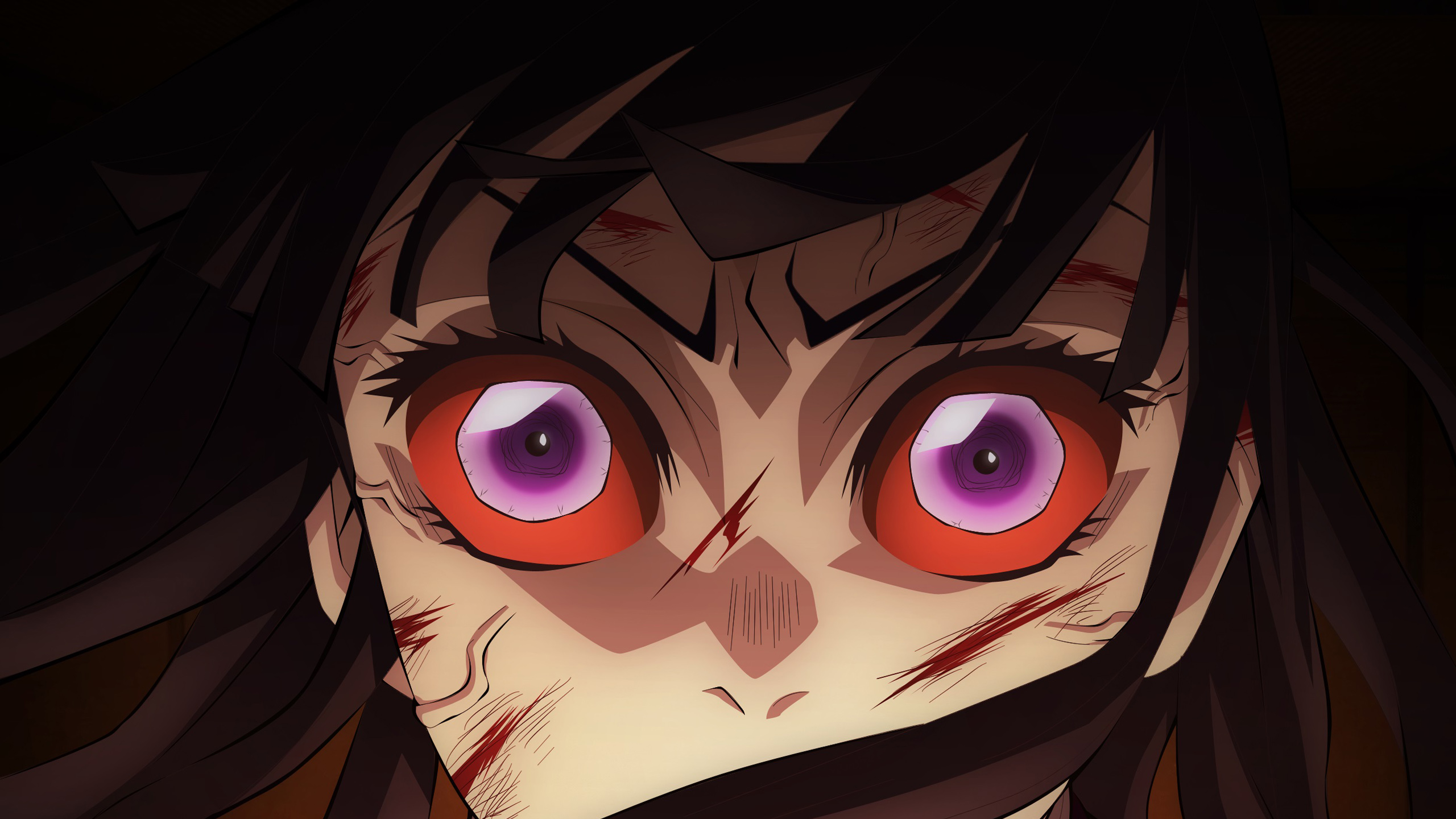 Demon Slayer Kanao Tsuyuri With Purple Eyes HD Anime Wallpaper