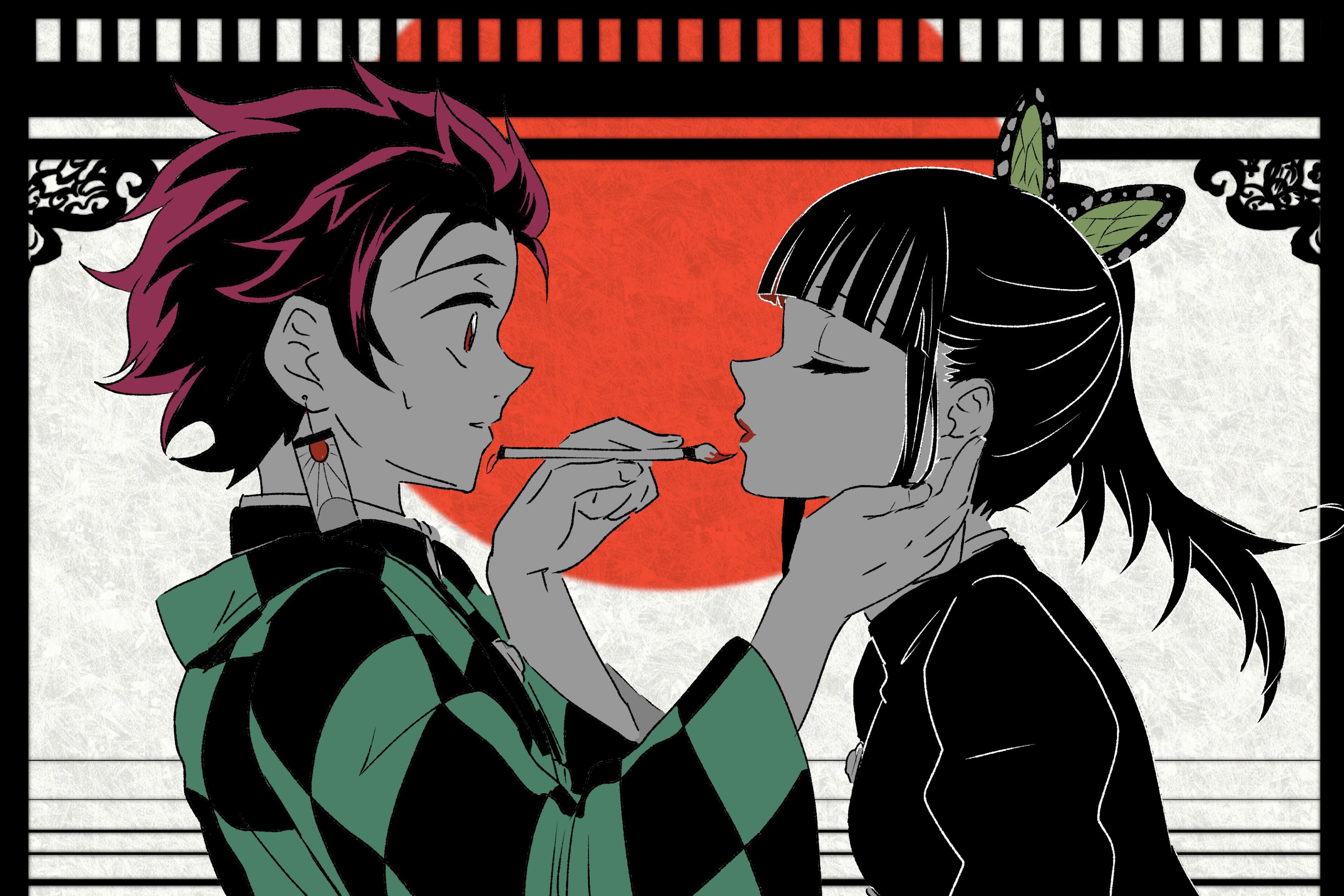 Desktop wallpaper: Anime, Demon Slayer: Kimetsu No Yaiba, Tanjiro Kamado, Kanao Tsuyuri 4K free download for PC. 1431966