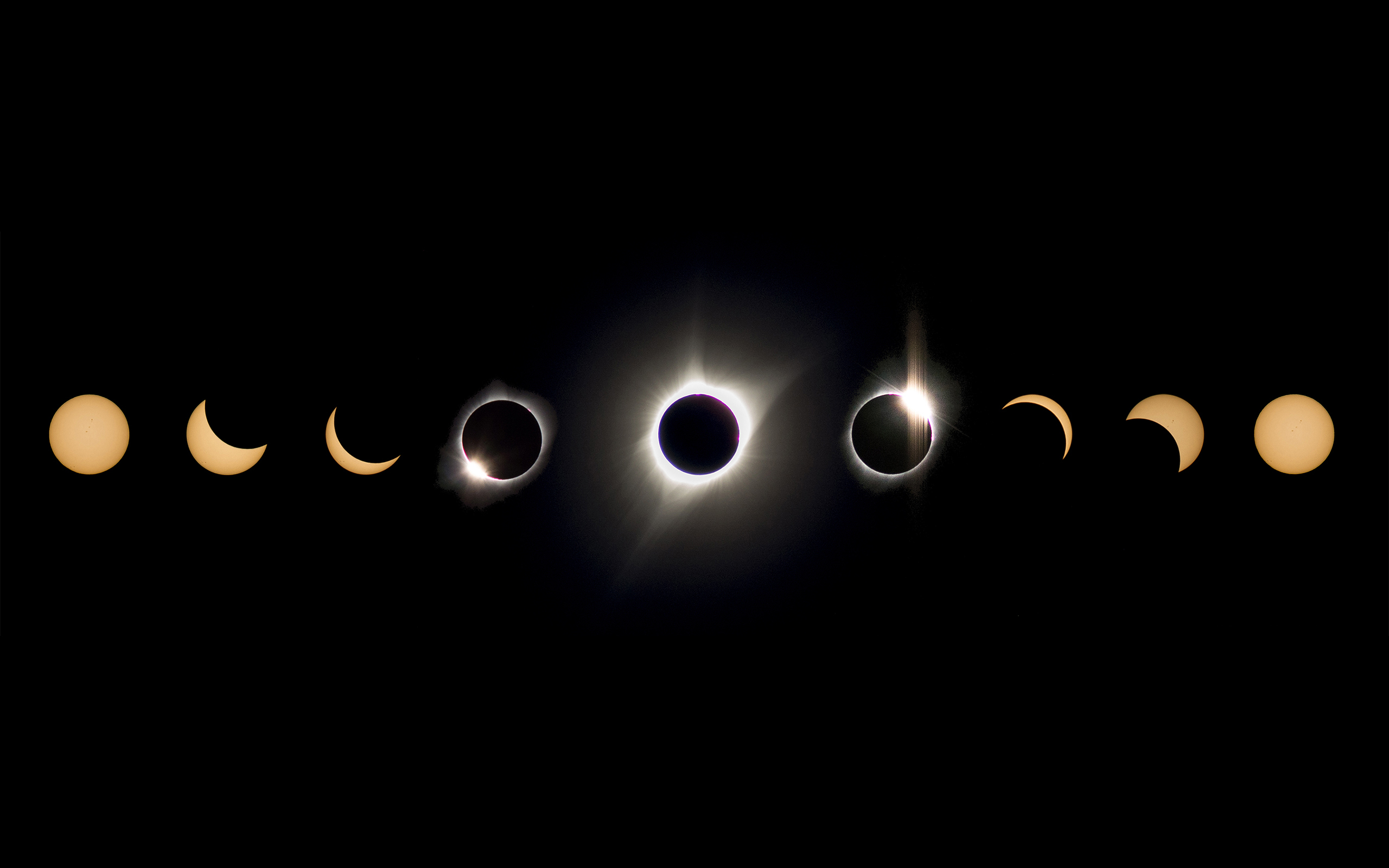 eclipse, Space, Moon, Sun rays, Sun Wallpaper HD / Desktop and Mobile Background