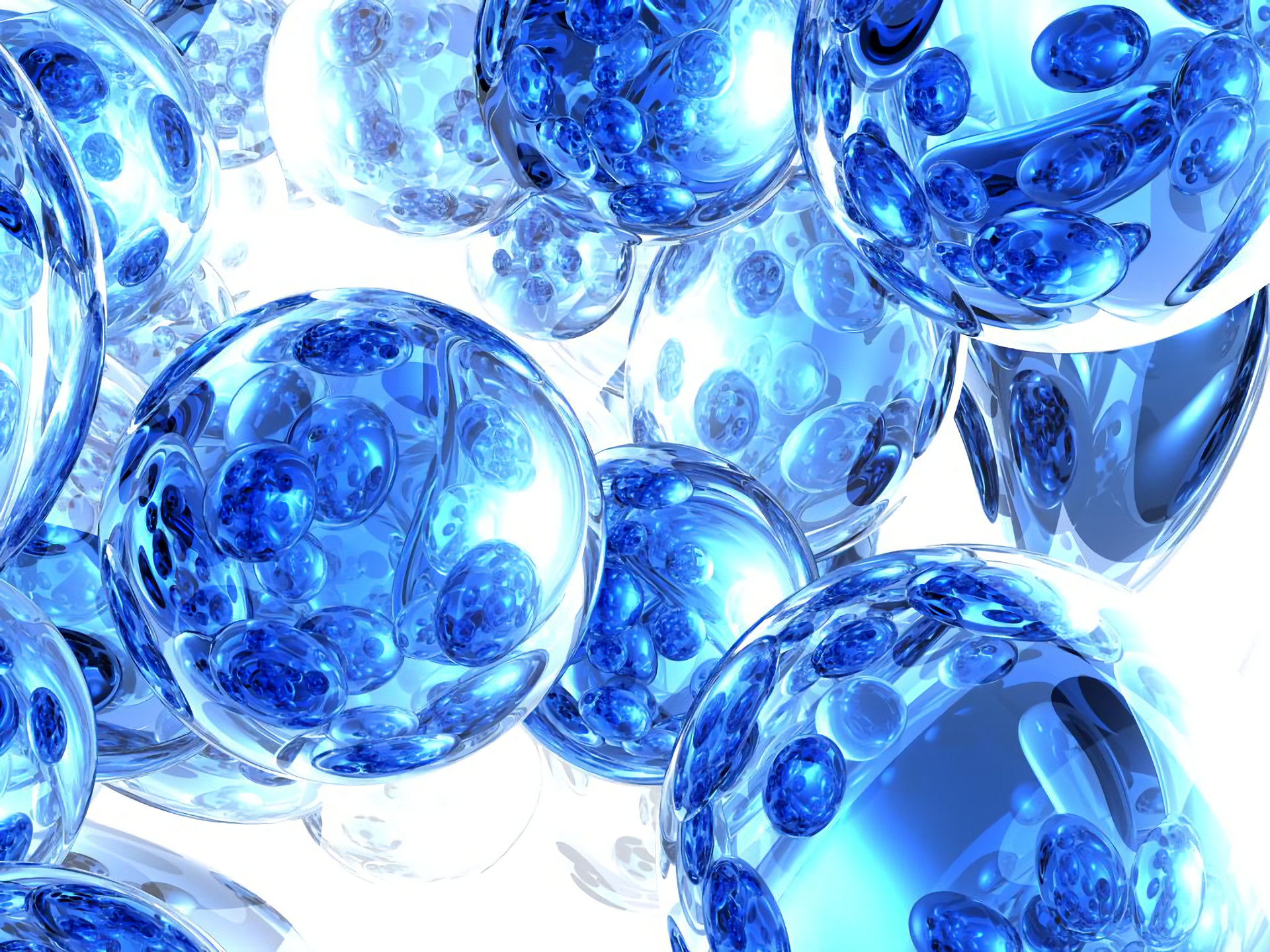 Abstract Blue Spheres